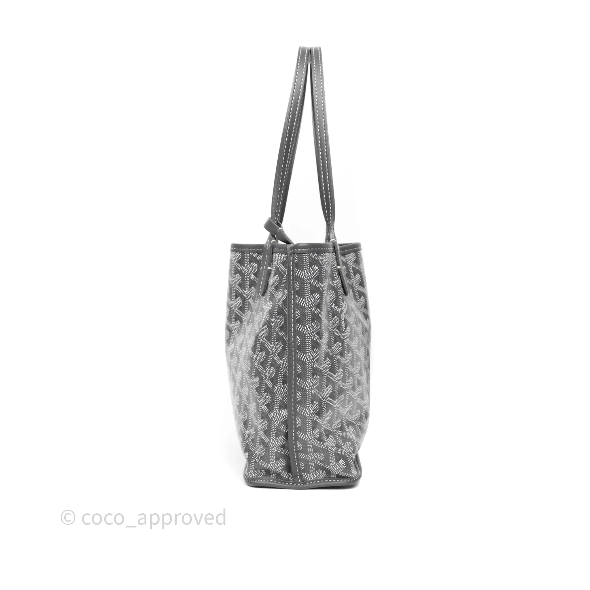 Goyard Anjou Mini Bag Goyardine Canvas Grey
