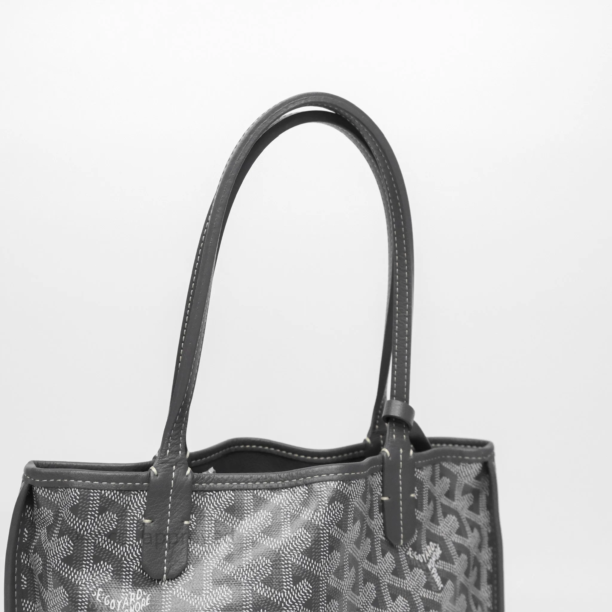 Goyard Anjou Mini Bag Goyardine Canvas Grey