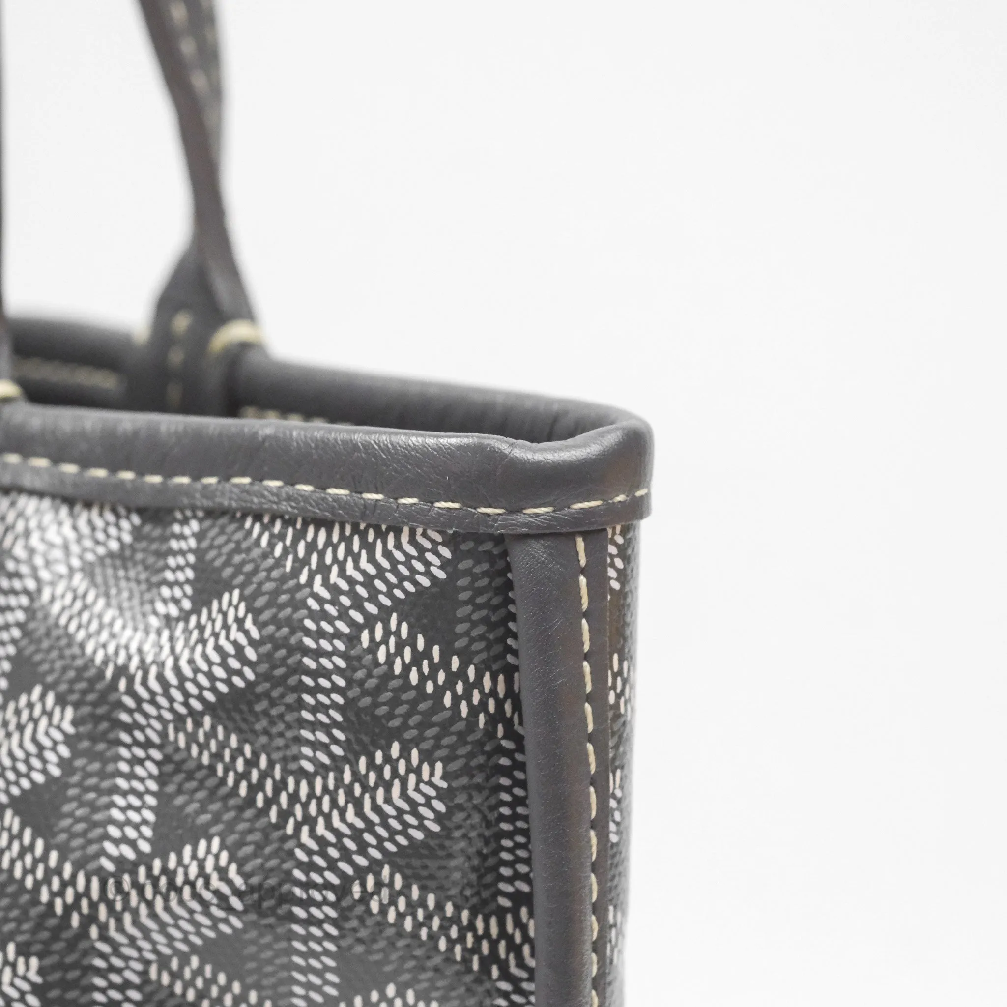 Goyard Anjou Mini Bag Goyardine Canvas Grey