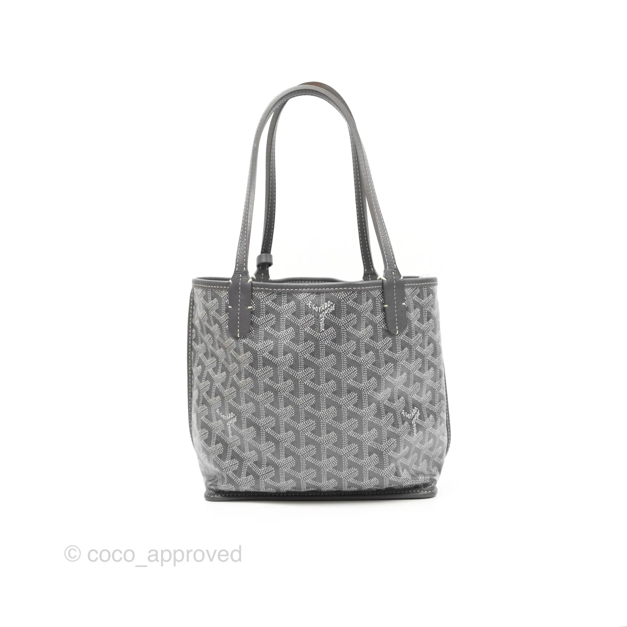 Goyard Anjou Mini Bag Goyardine Canvas Grey