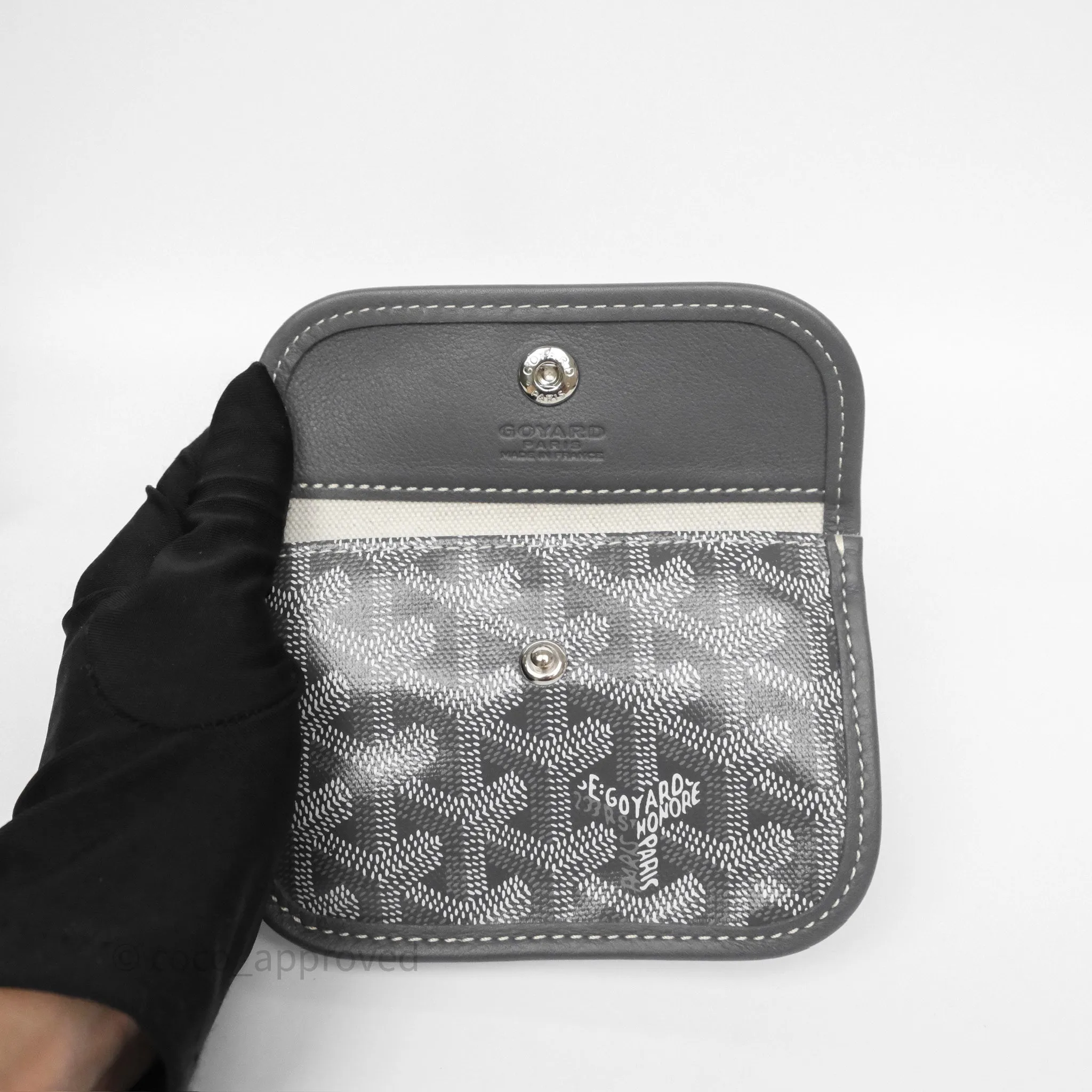 Goyard Anjou Mini Bag Goyardine Canvas Grey