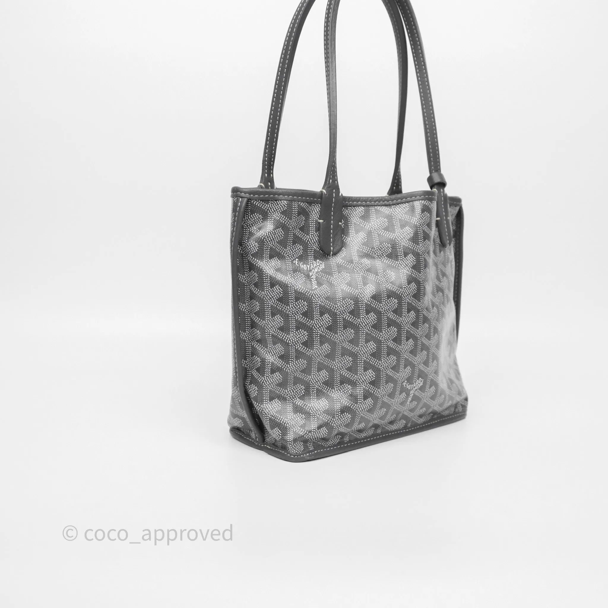 Goyard Anjou Mini Bag Goyardine Canvas Grey