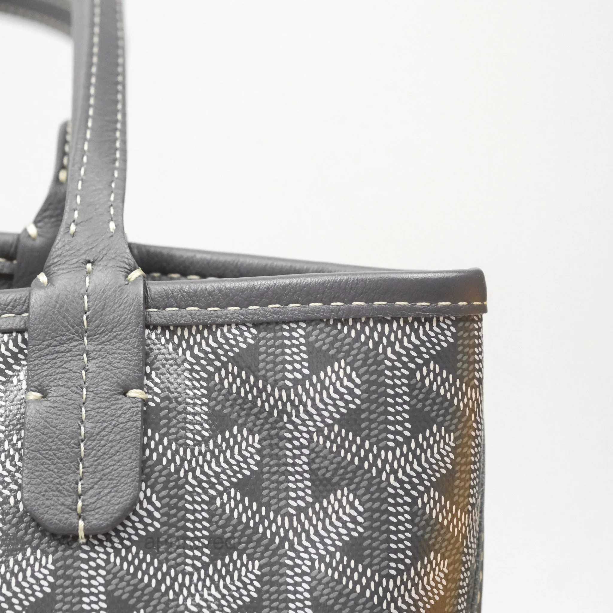 Goyard Anjou Mini Bag Goyardine Canvas Grey
