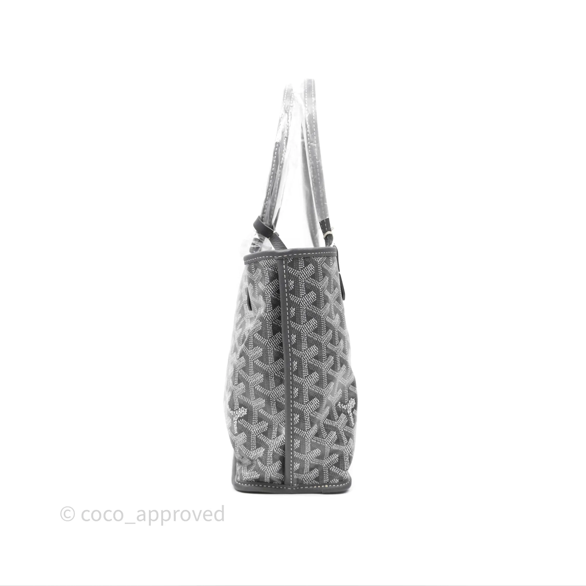 Goyard Anjou Mini Bag Goyardine Canvas Grey