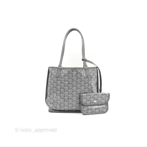 Goyard Anjou Mini Bag Goyardine Canvas Grey