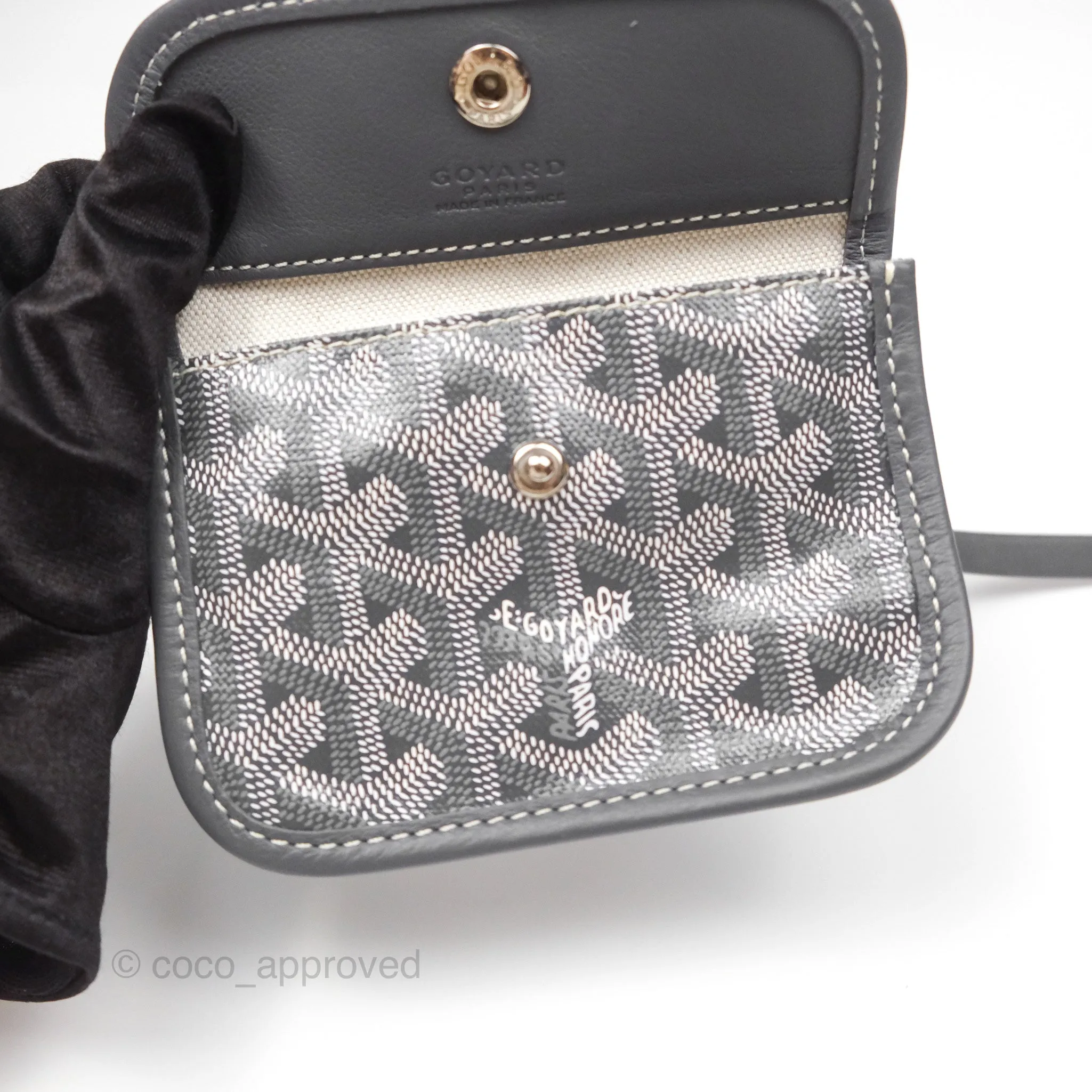 Goyard Anjou Mini Bag Goyardine Canvas Grey