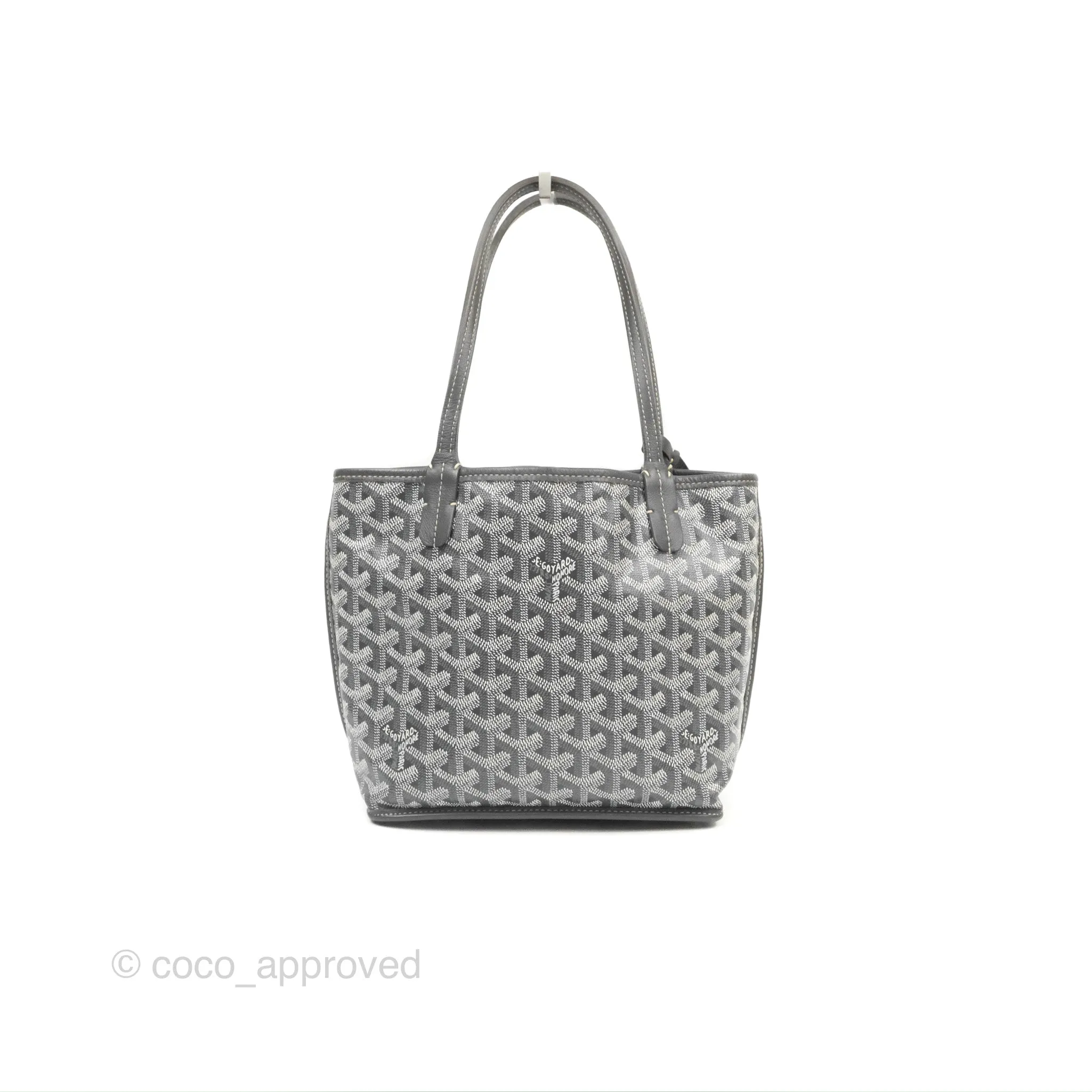 Goyard Anjou Mini Bag Goyardine Canvas Grey