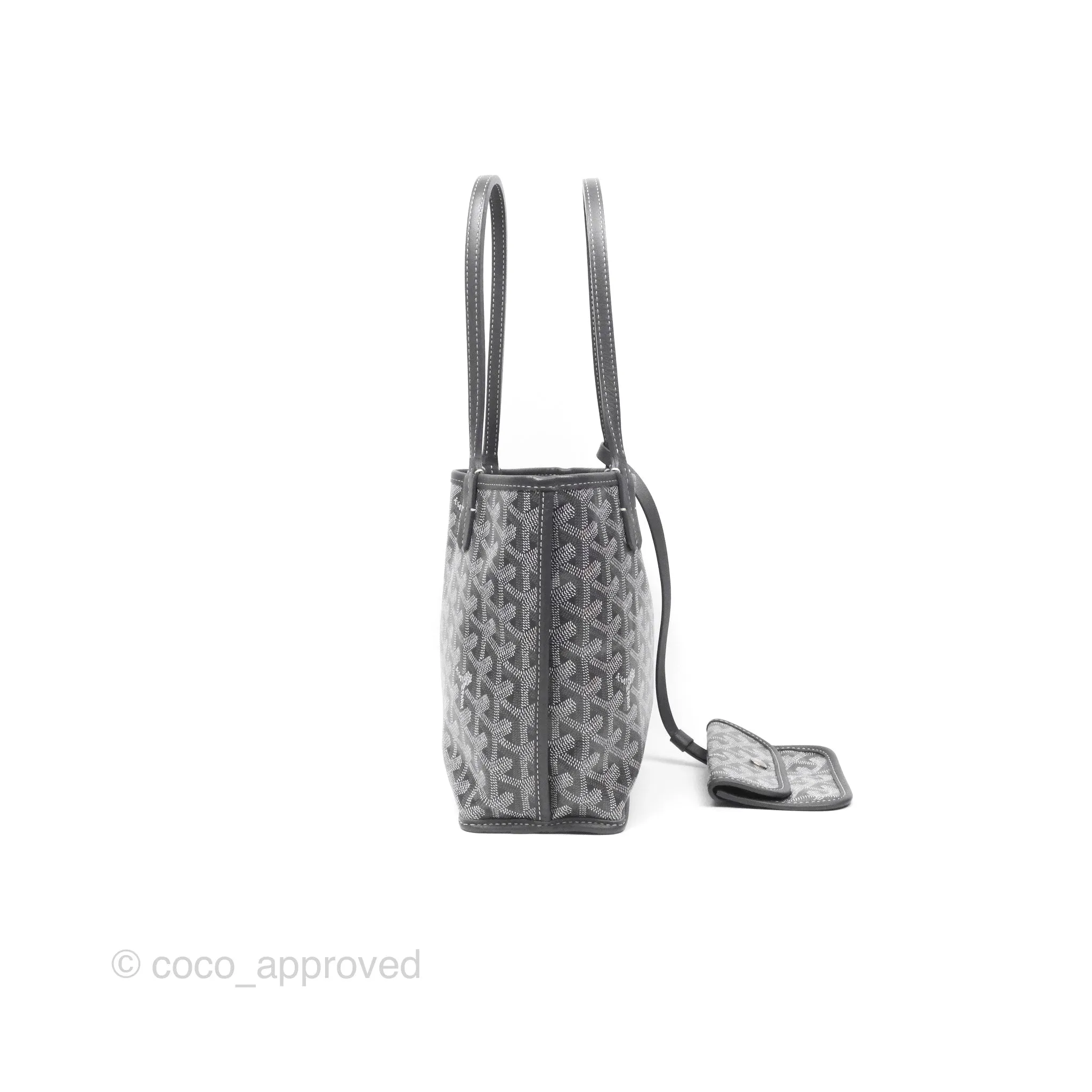 Goyard Anjou Mini Bag Goyardine Canvas Grey