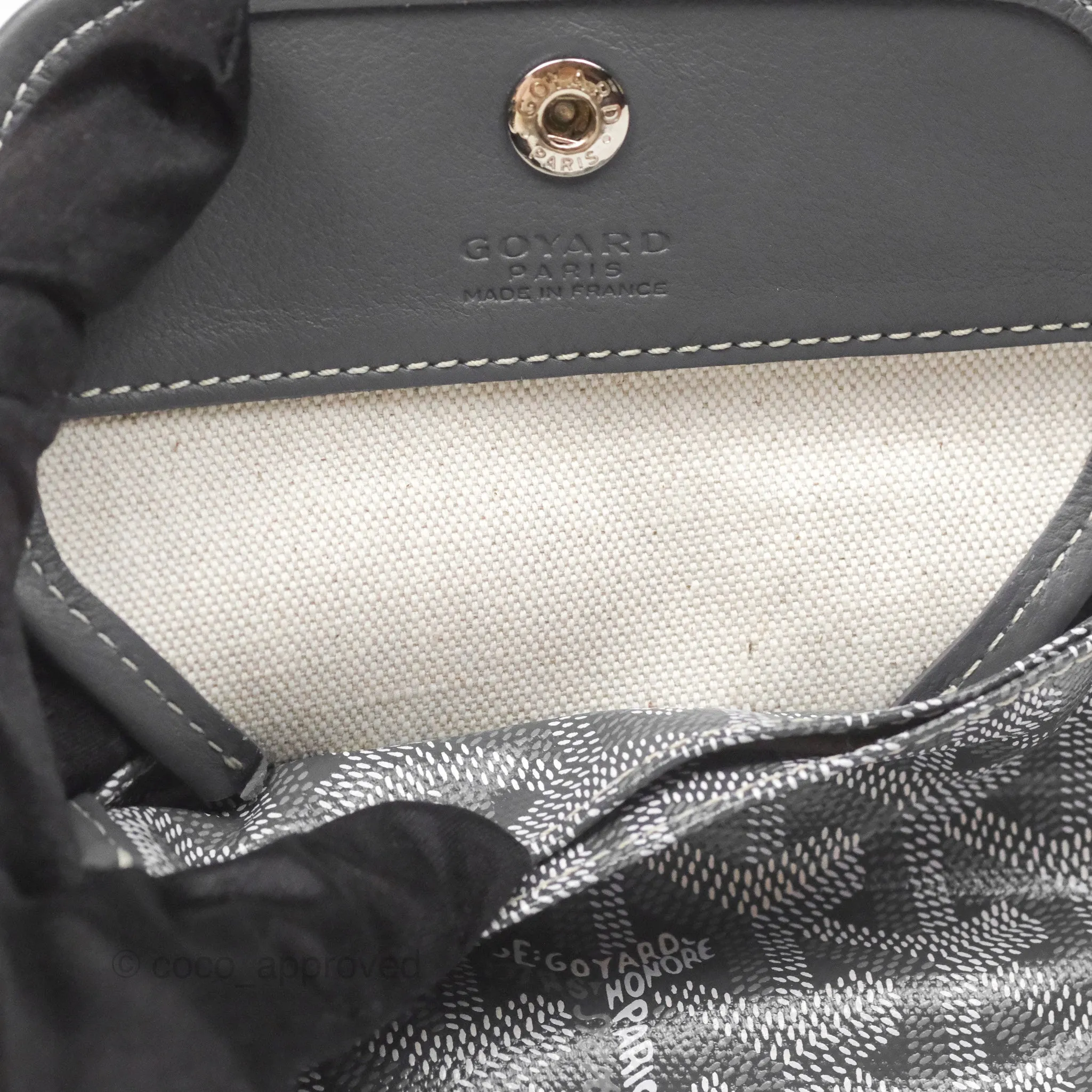 Goyard Anjou Mini Bag Goyardine Canvas Grey