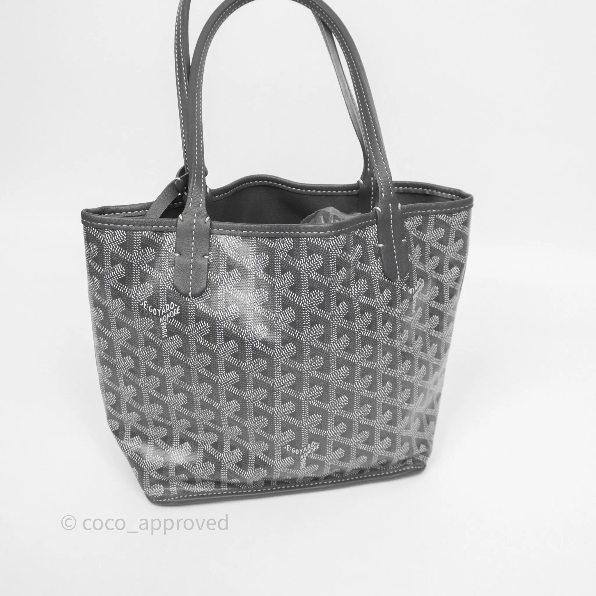 Goyard Anjou Mini Bag Goyardine Canvas Grey