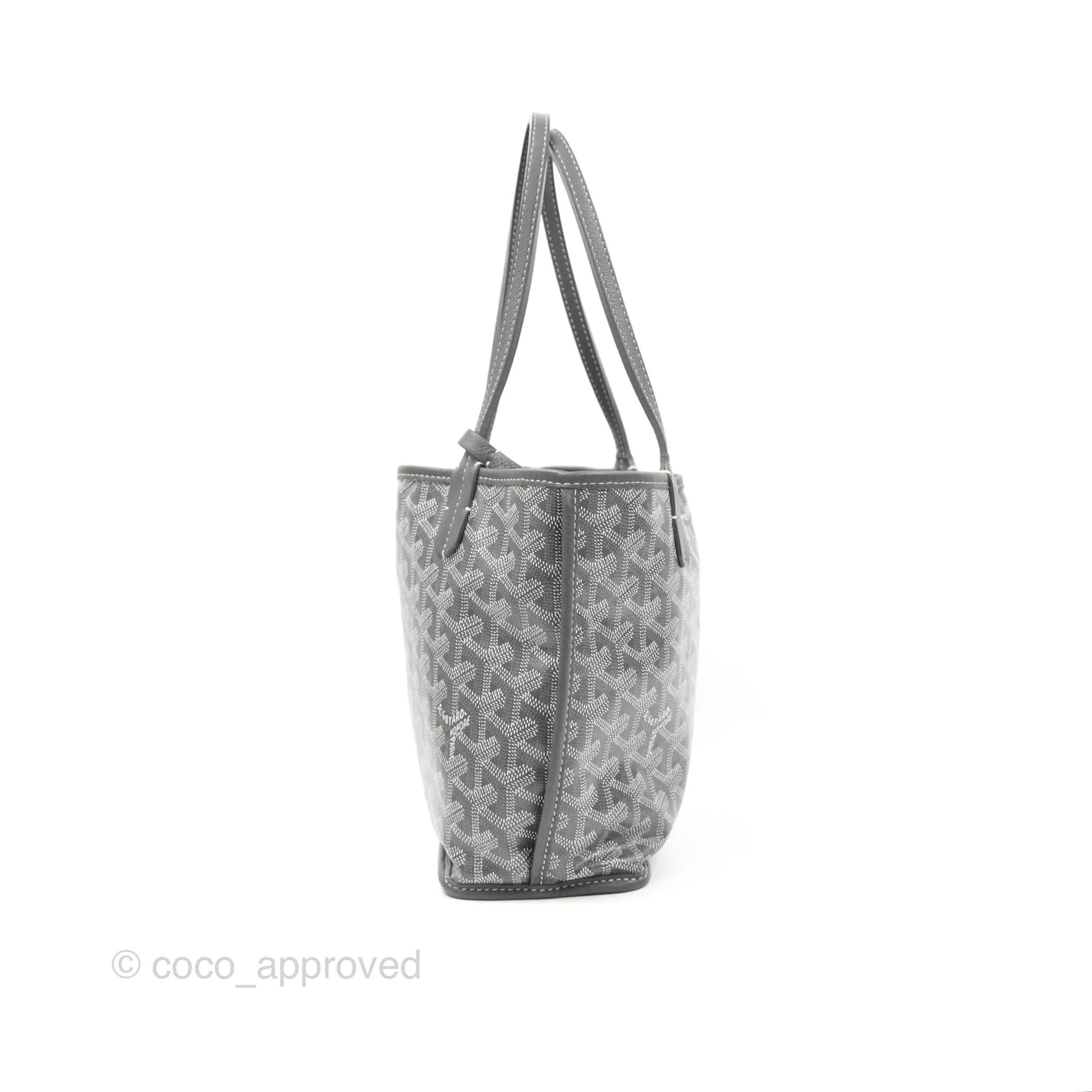Goyard Anjou Mini Bag Goyardine Canvas Grey