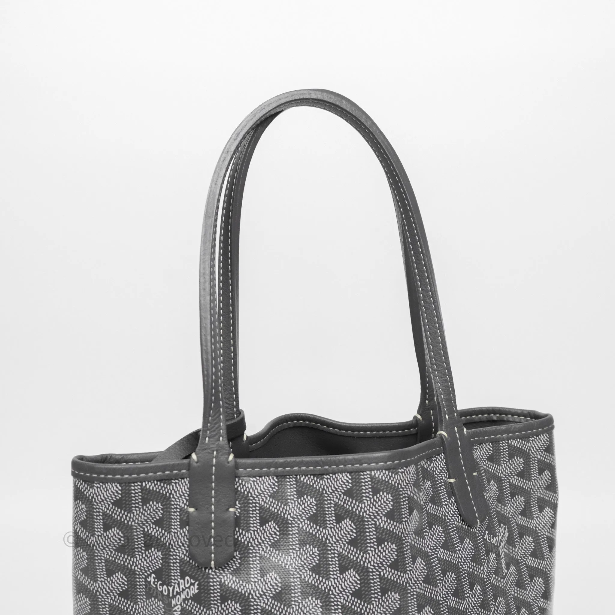 Goyard Anjou Mini Bag Goyardine Canvas Grey