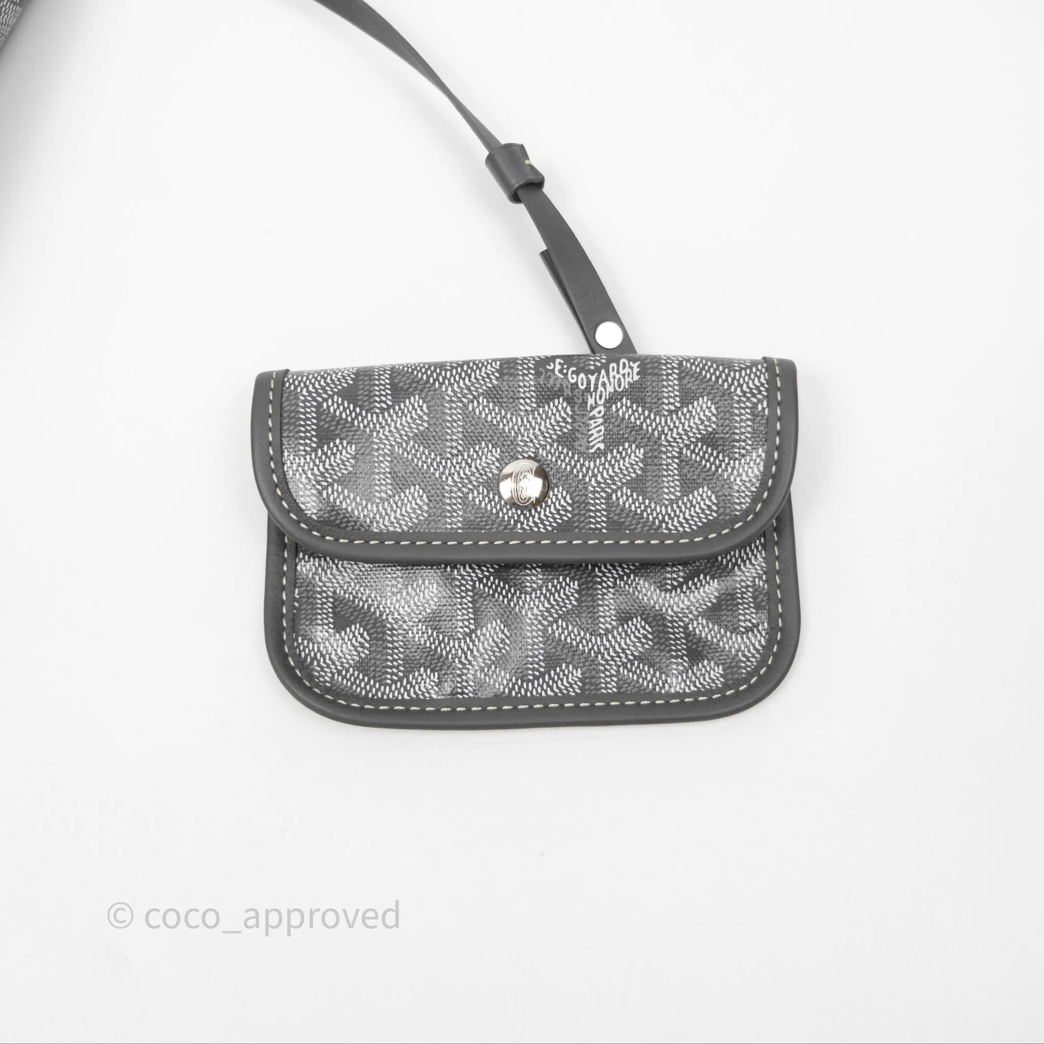 Goyard Anjou Mini Bag Goyardine Canvas Grey