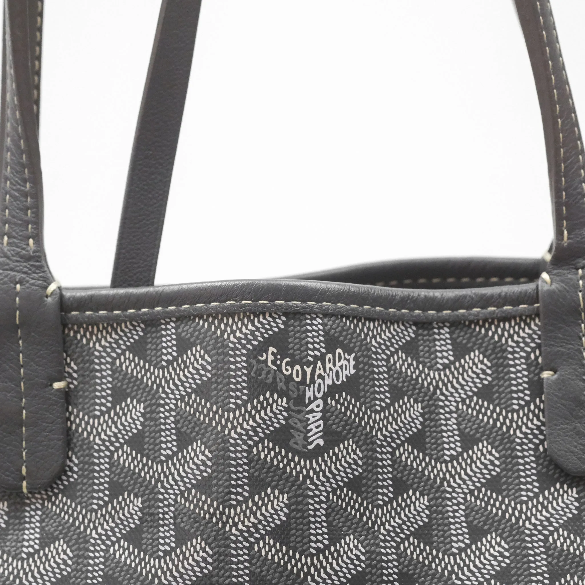 Goyard Anjou Mini Bag Goyardine Canvas Grey
