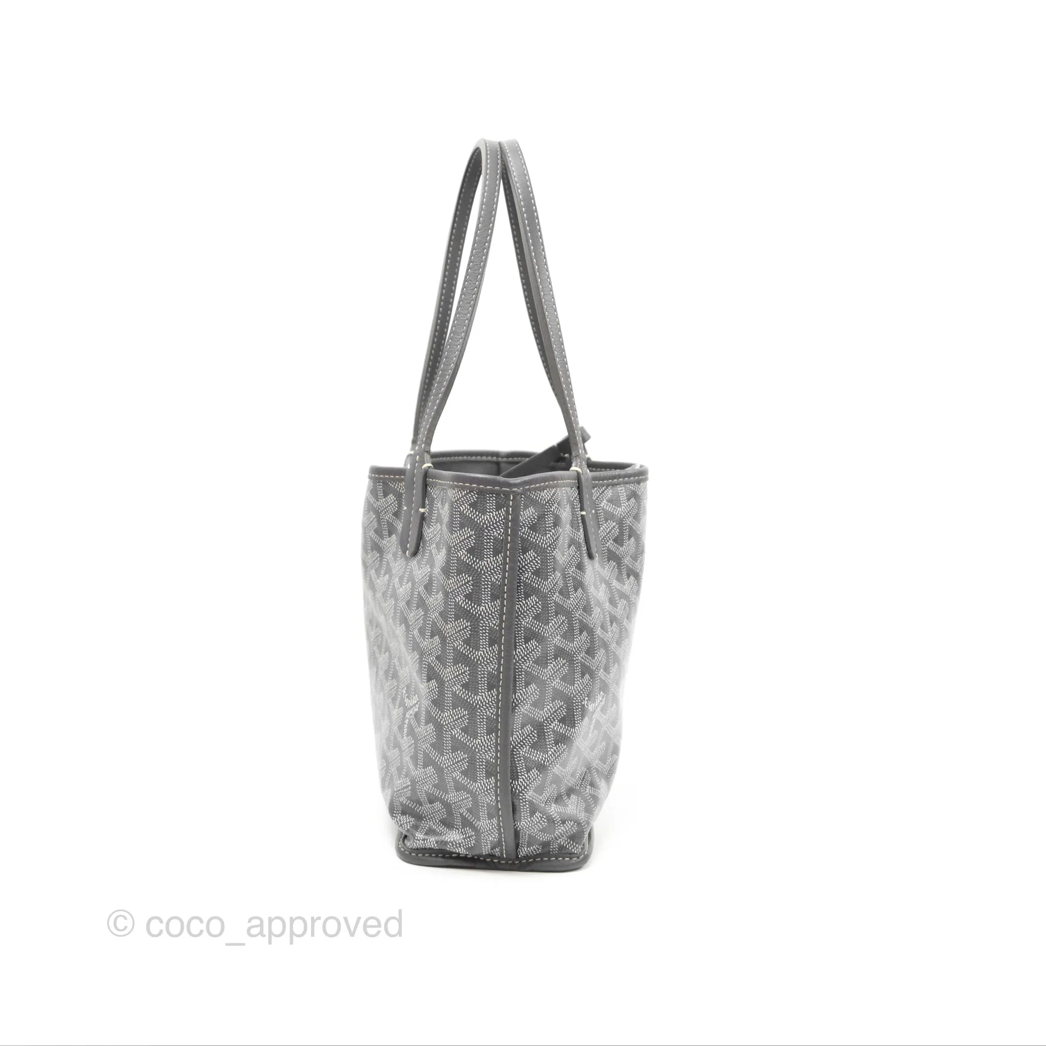Goyard Anjou Mini Bag Goyardine Canvas Grey
