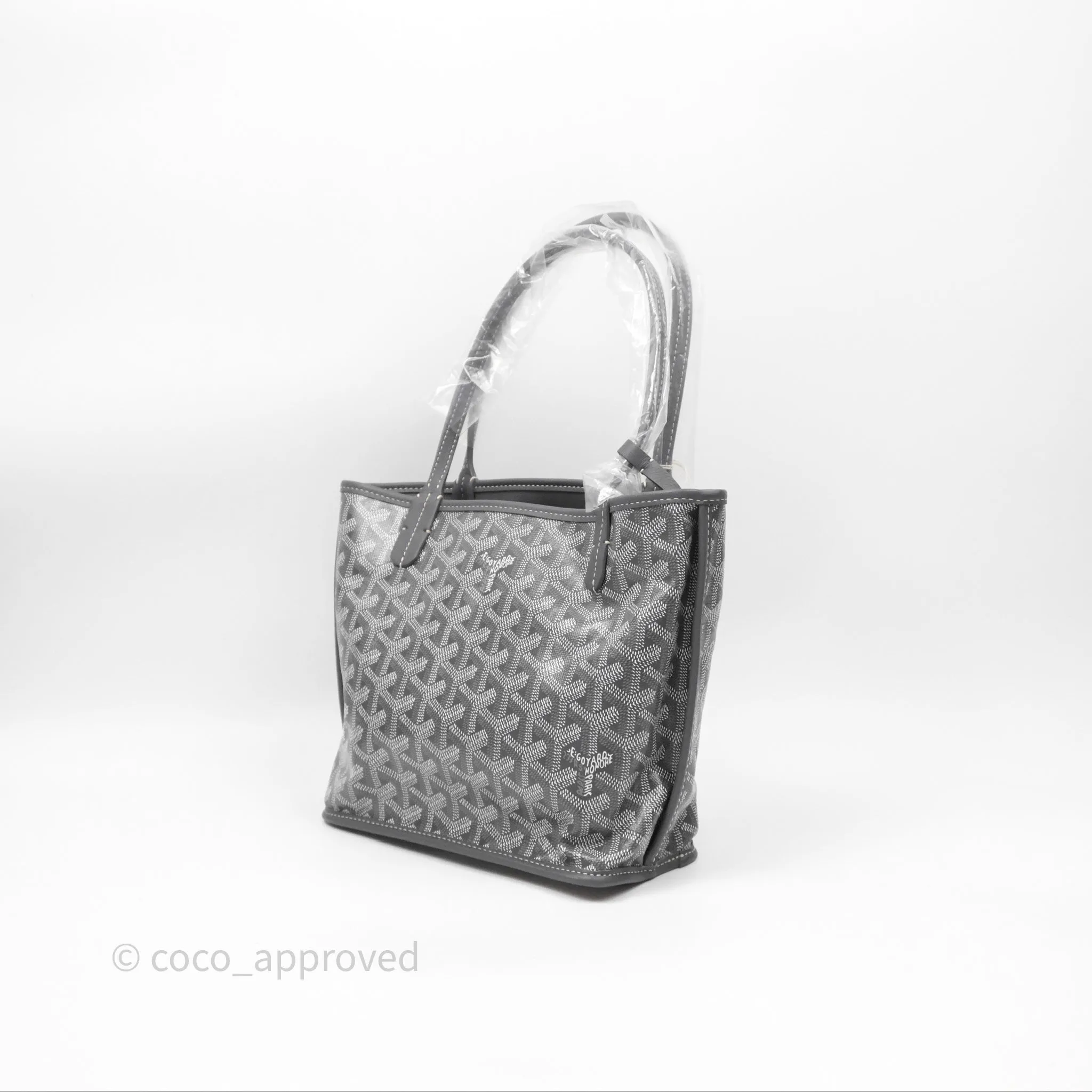 Goyard Anjou Mini Bag Goyardine Canvas Grey