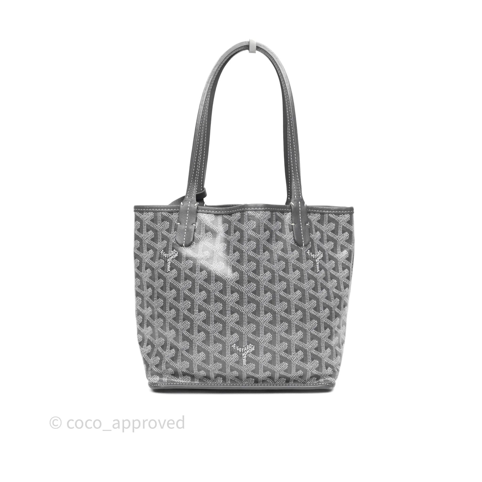 Goyard Anjou Mini Bag Goyardine Canvas Grey
