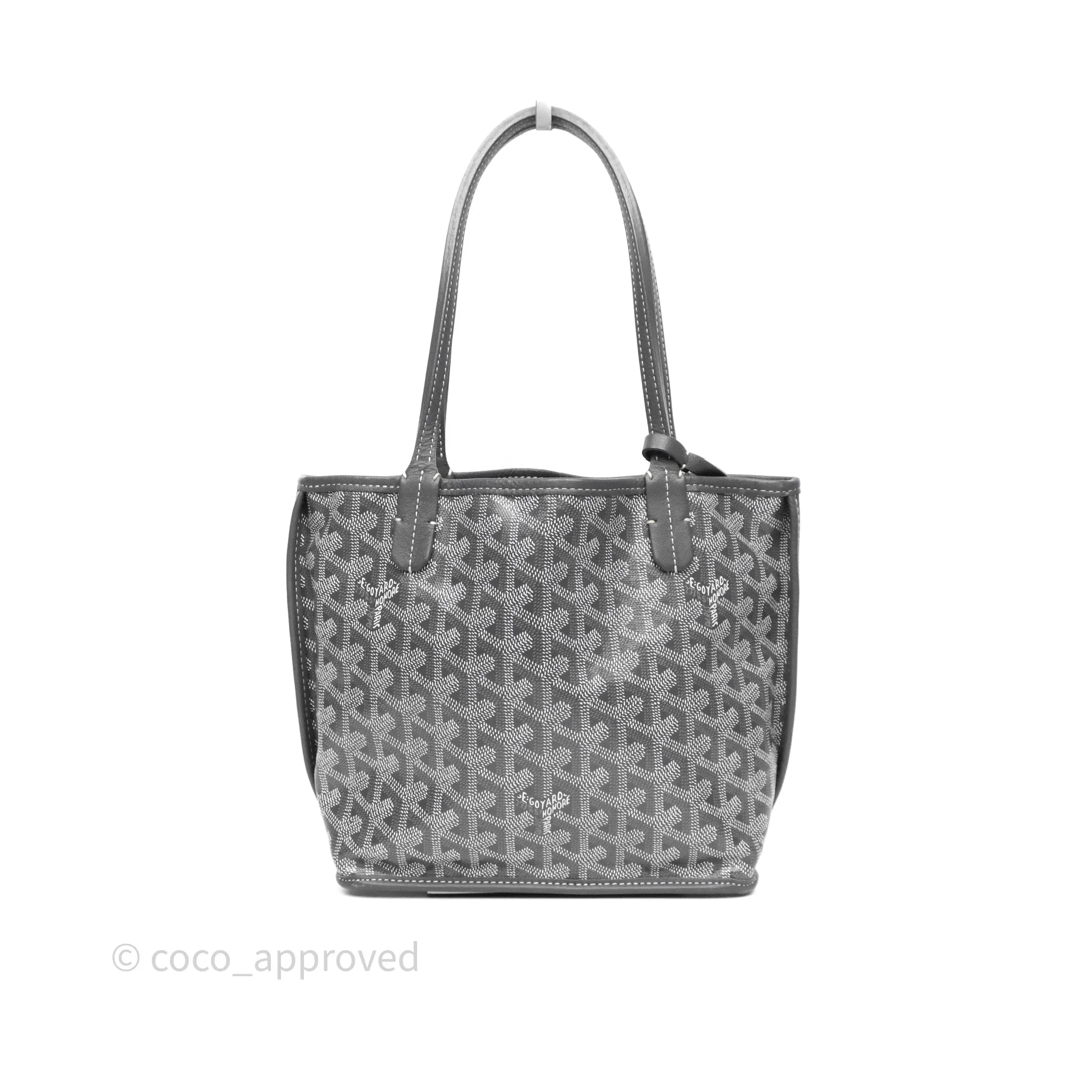 Goyard Anjou Mini Bag Goyardine Canvas Grey