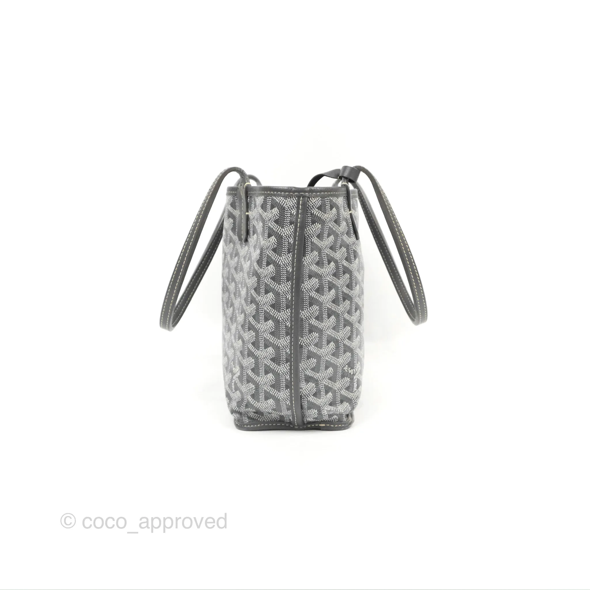 Goyard Anjou Mini Bag Goyardine Canvas Grey