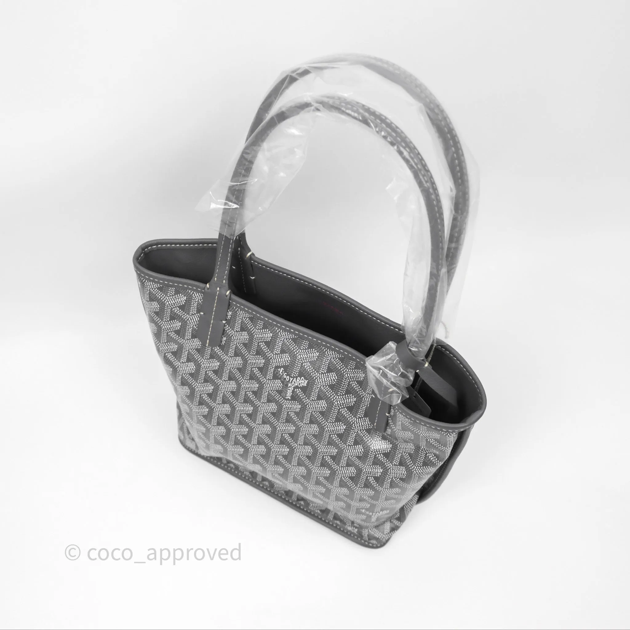 Goyard Anjou Mini Bag Goyardine Canvas Grey