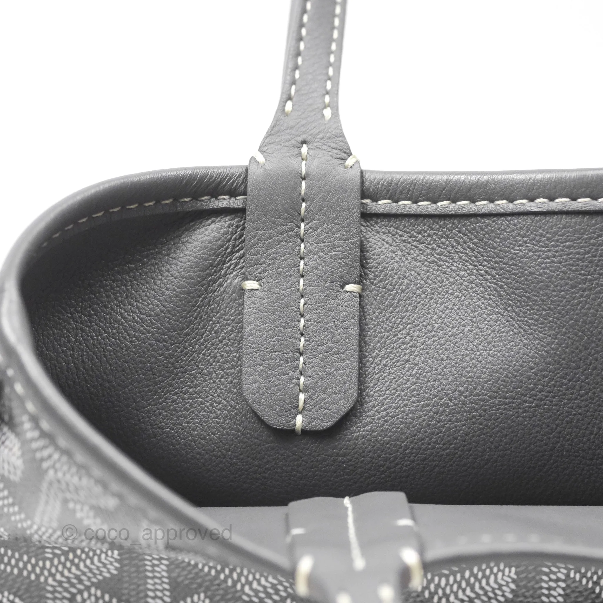 Goyard Anjou Mini Bag Goyardine Canvas Grey