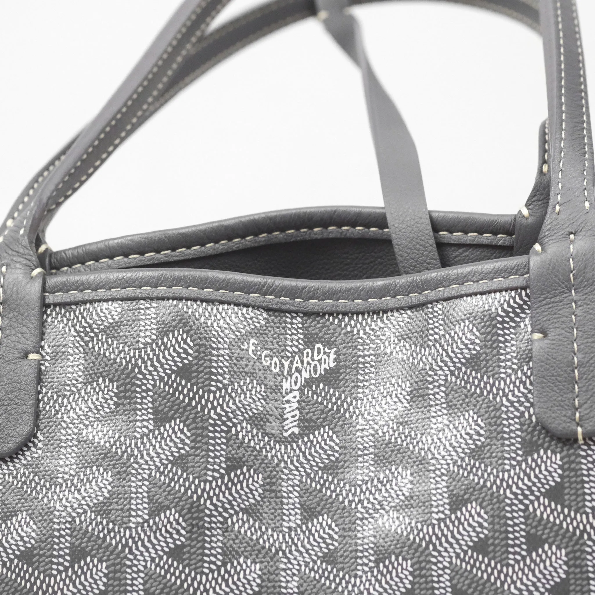 Goyard Anjou Mini Bag Goyardine Canvas Grey