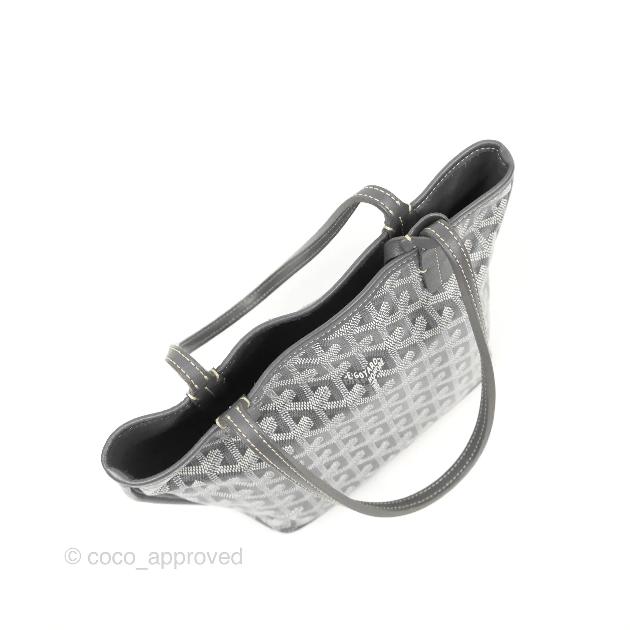 Goyard Anjou Mini Bag Goyardine Canvas Grey