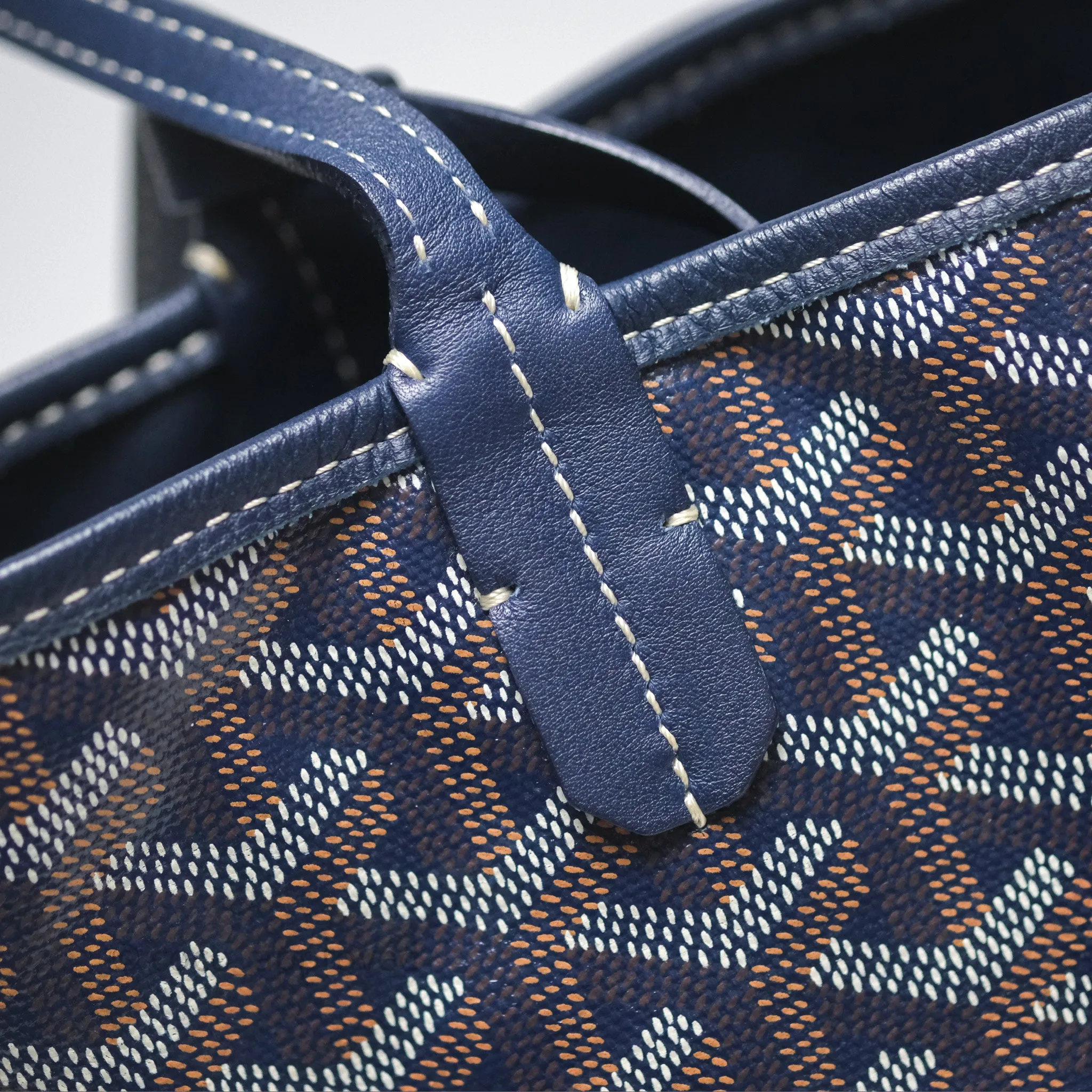 Goyard Anjou Mini Bag Goyardine Canvas Navy