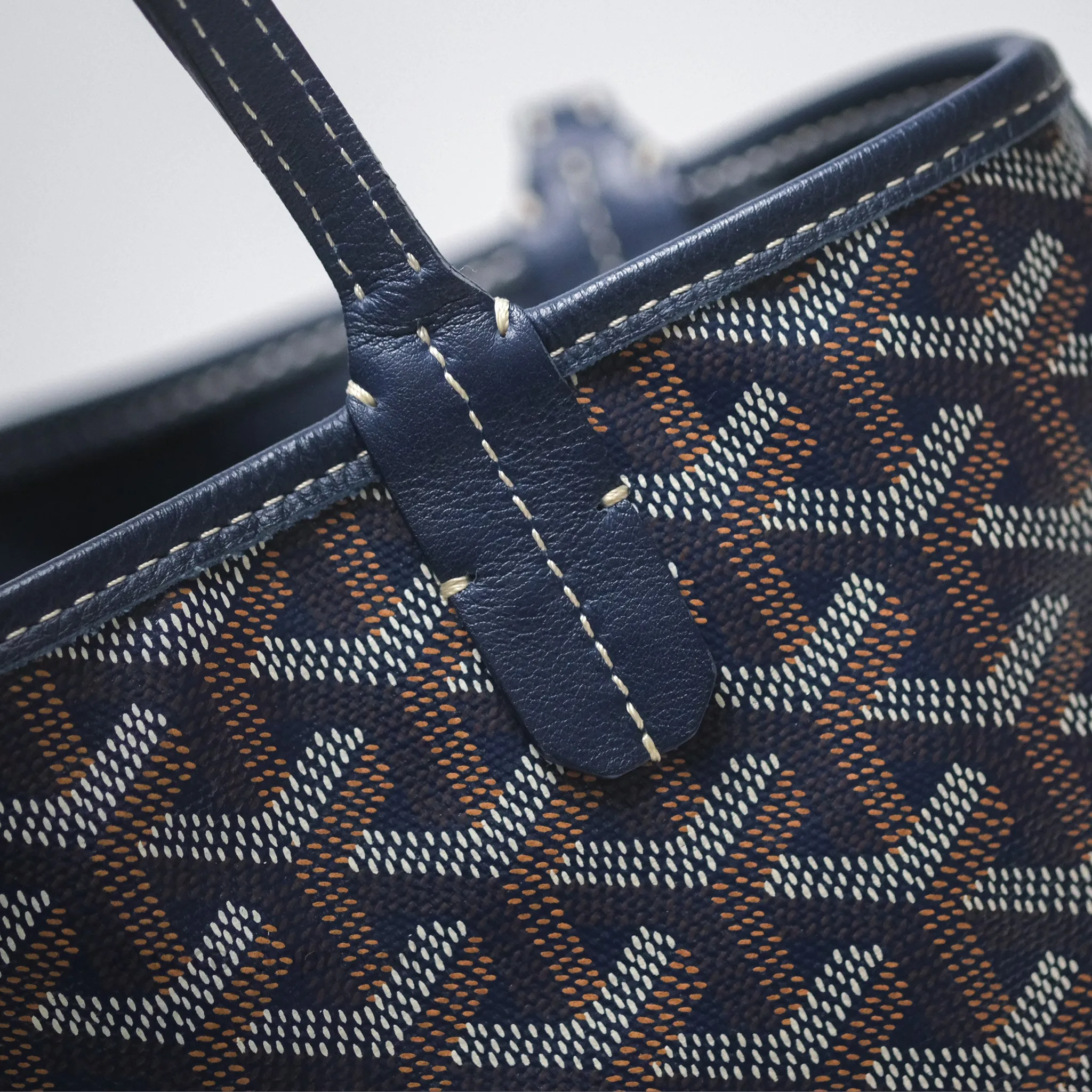 Goyard Anjou Mini Bag Goyardine Canvas Navy