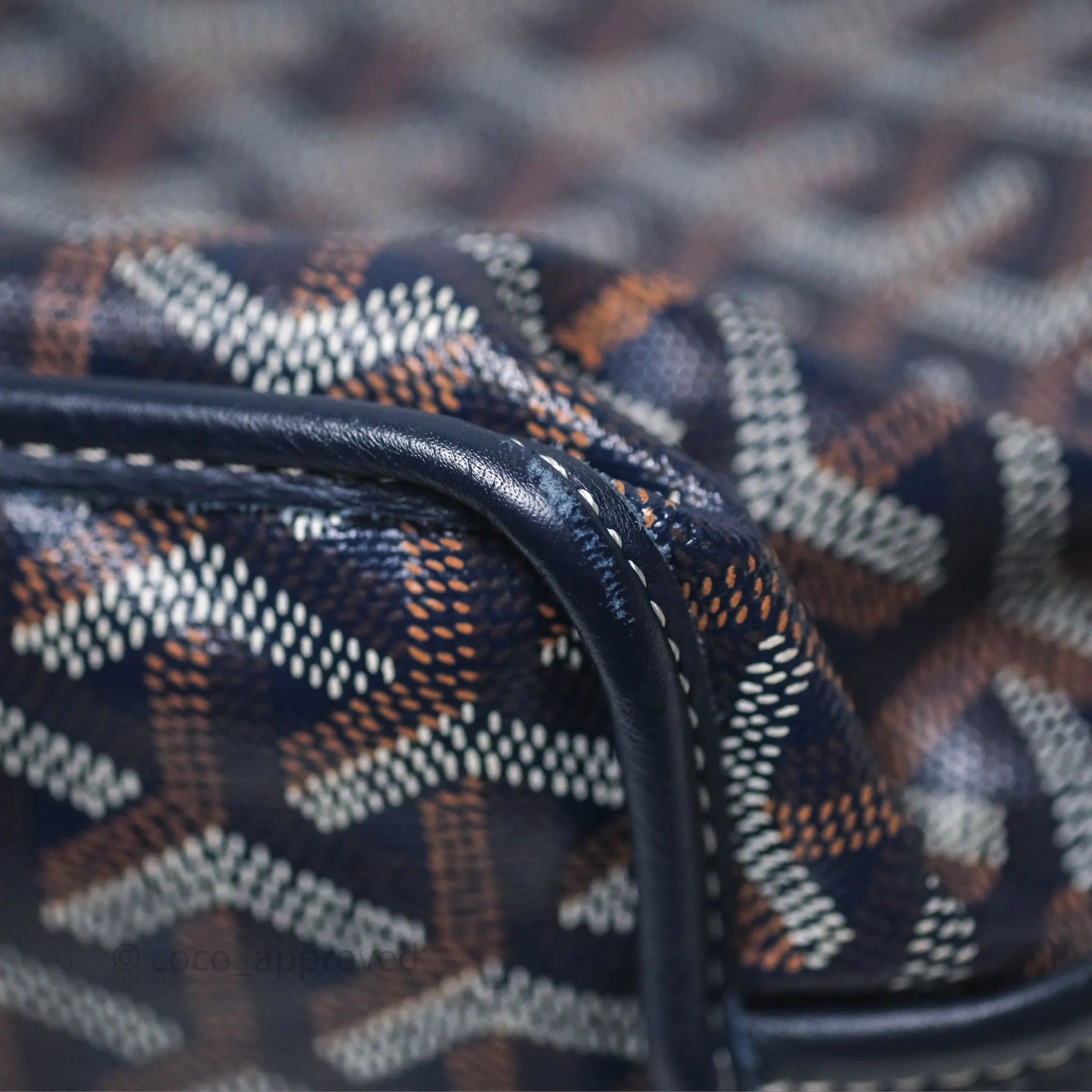 Goyard Anjou Mini Bag Goyardine Canvas Navy