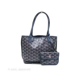 Goyard Anjou Mini Bag Goyardine Canvas Navy