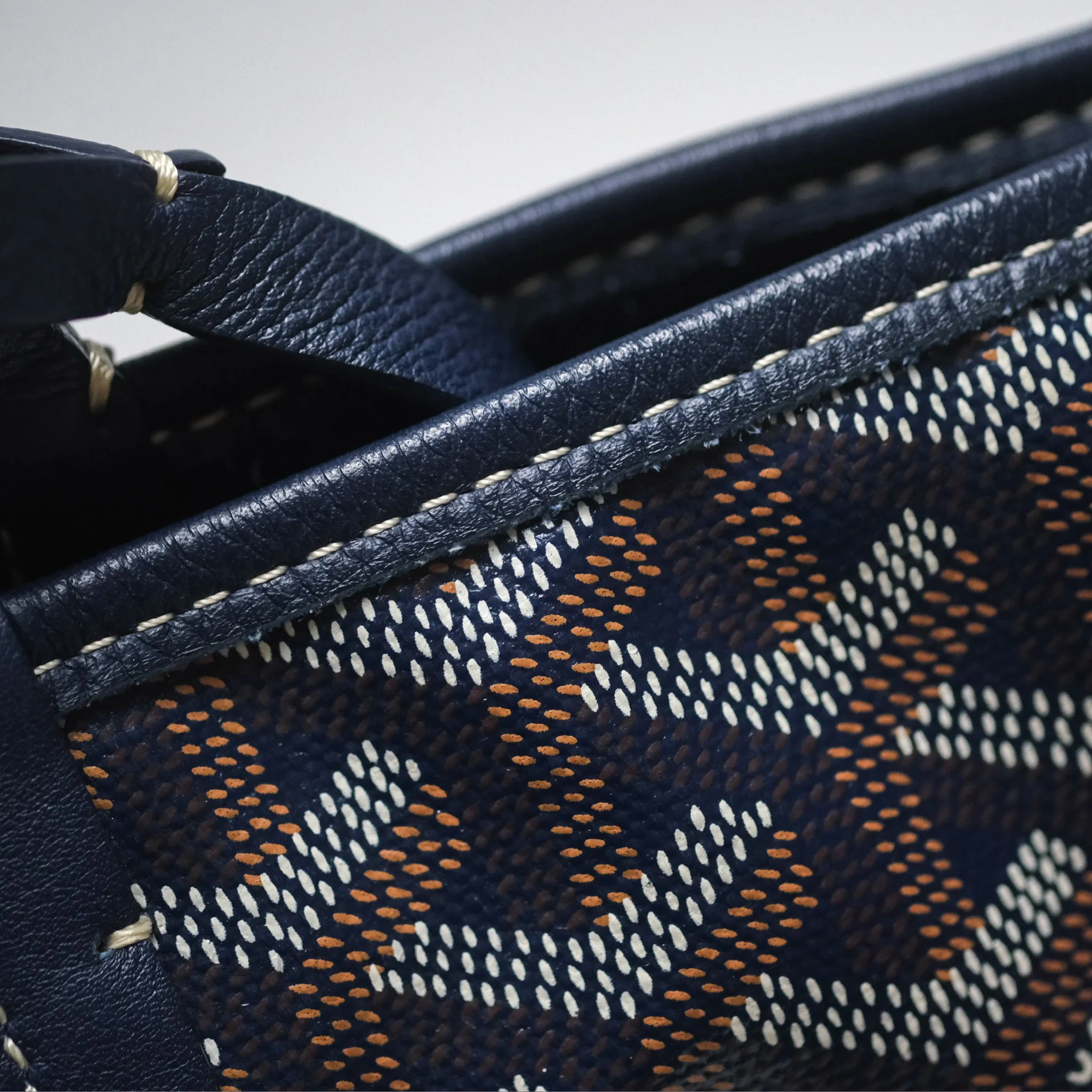 Goyard Anjou Mini Bag Goyardine Canvas Navy
