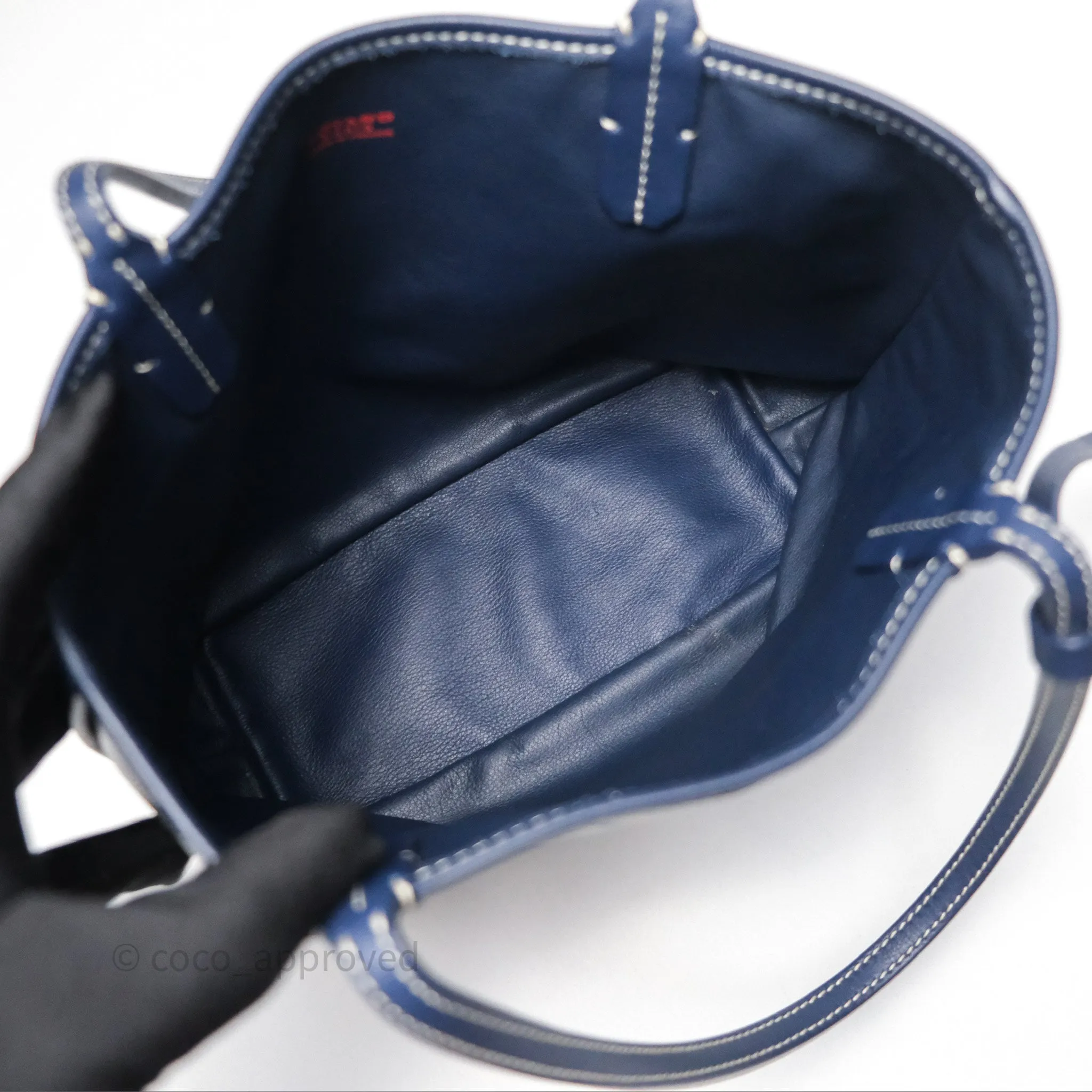 Goyard Anjou Mini Bag Goyardine Canvas Navy
