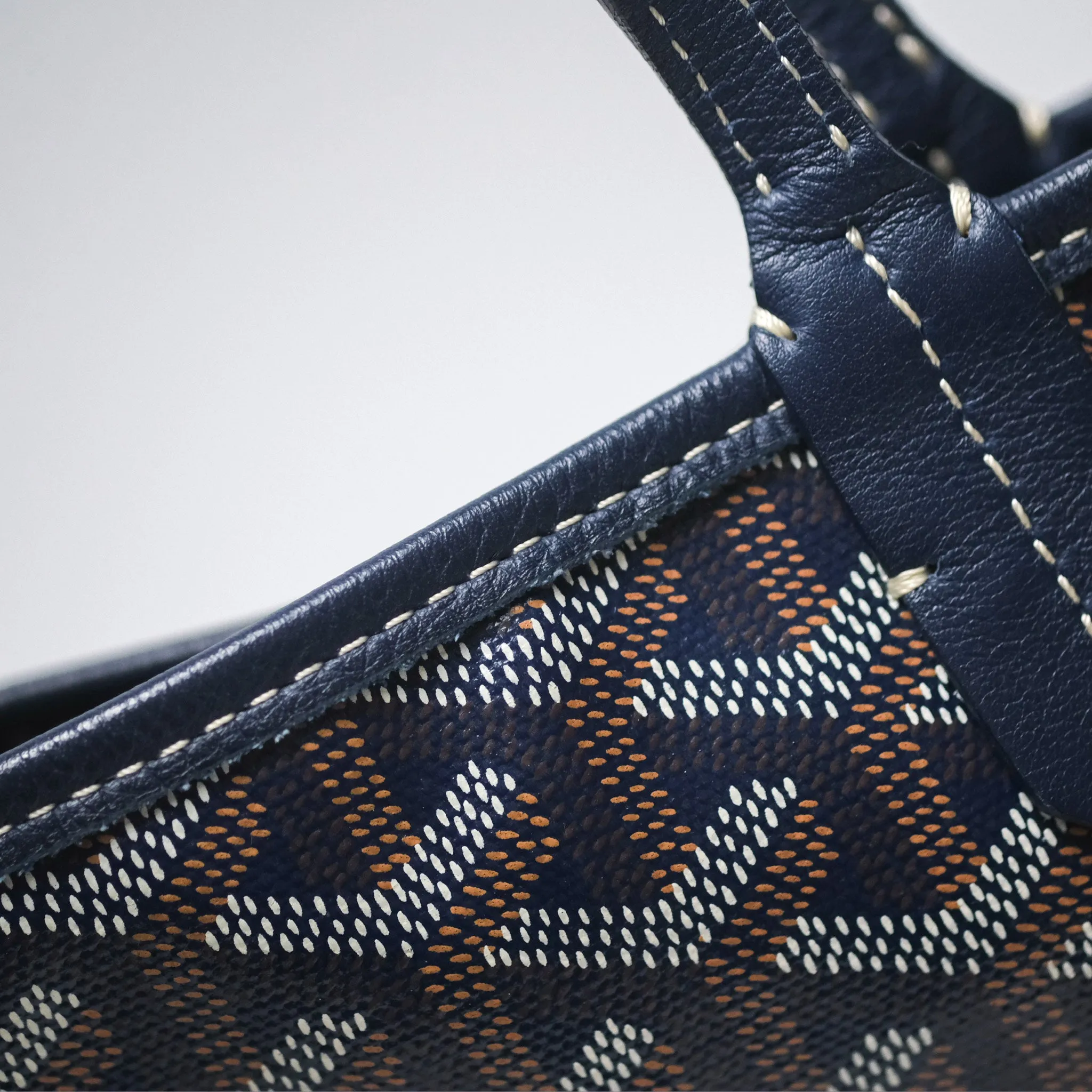 Goyard Anjou Mini Bag Goyardine Canvas Navy