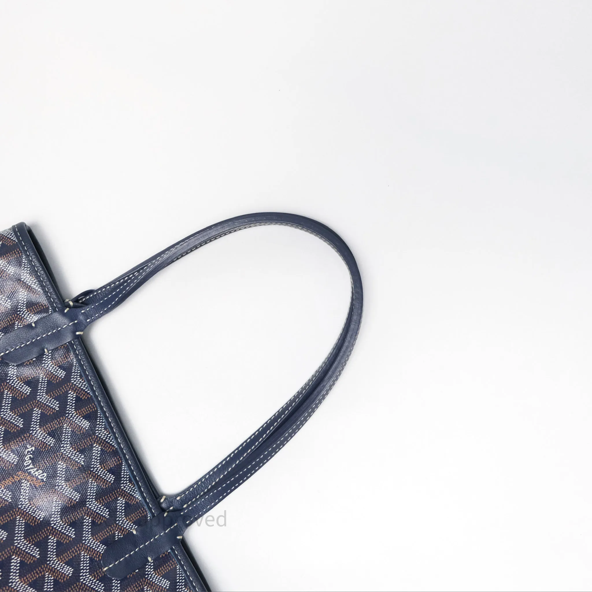 Goyard Anjou Mini Bag Goyardine Canvas Navy