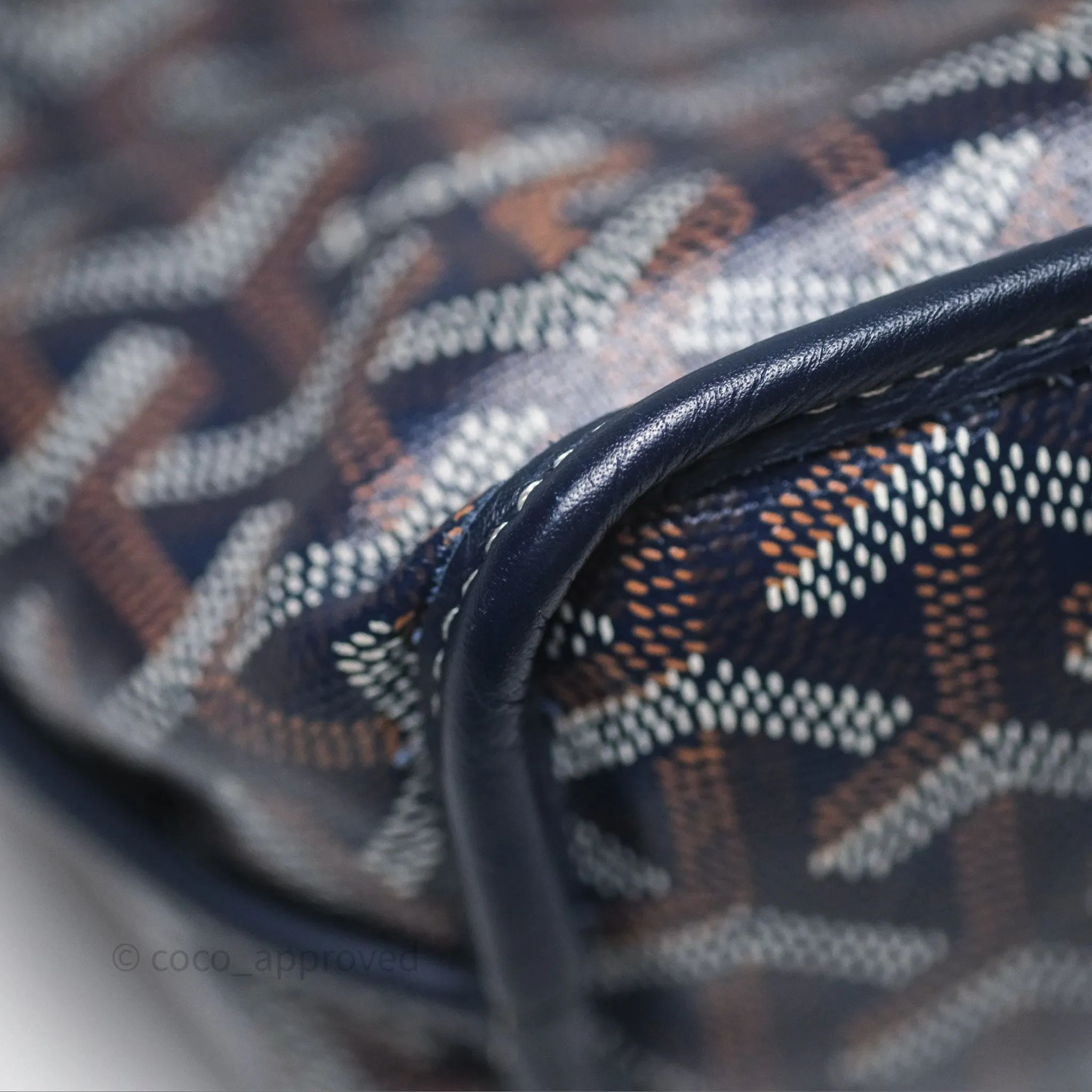 Goyard Anjou Mini Bag Goyardine Canvas Navy