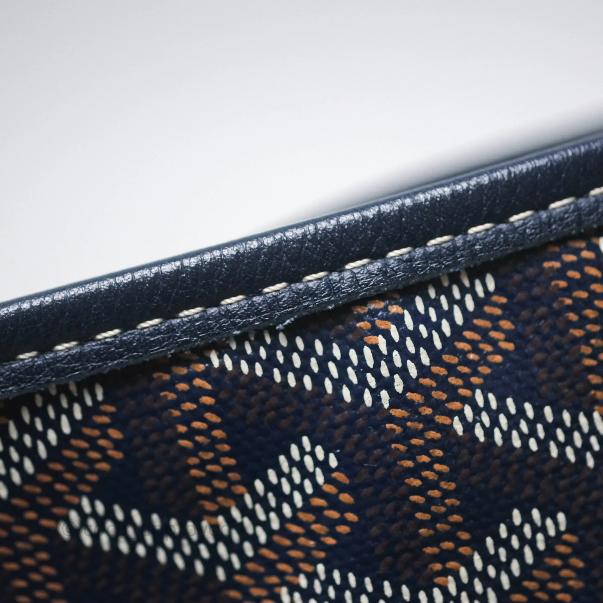 Goyard Anjou Mini Bag Goyardine Canvas Navy