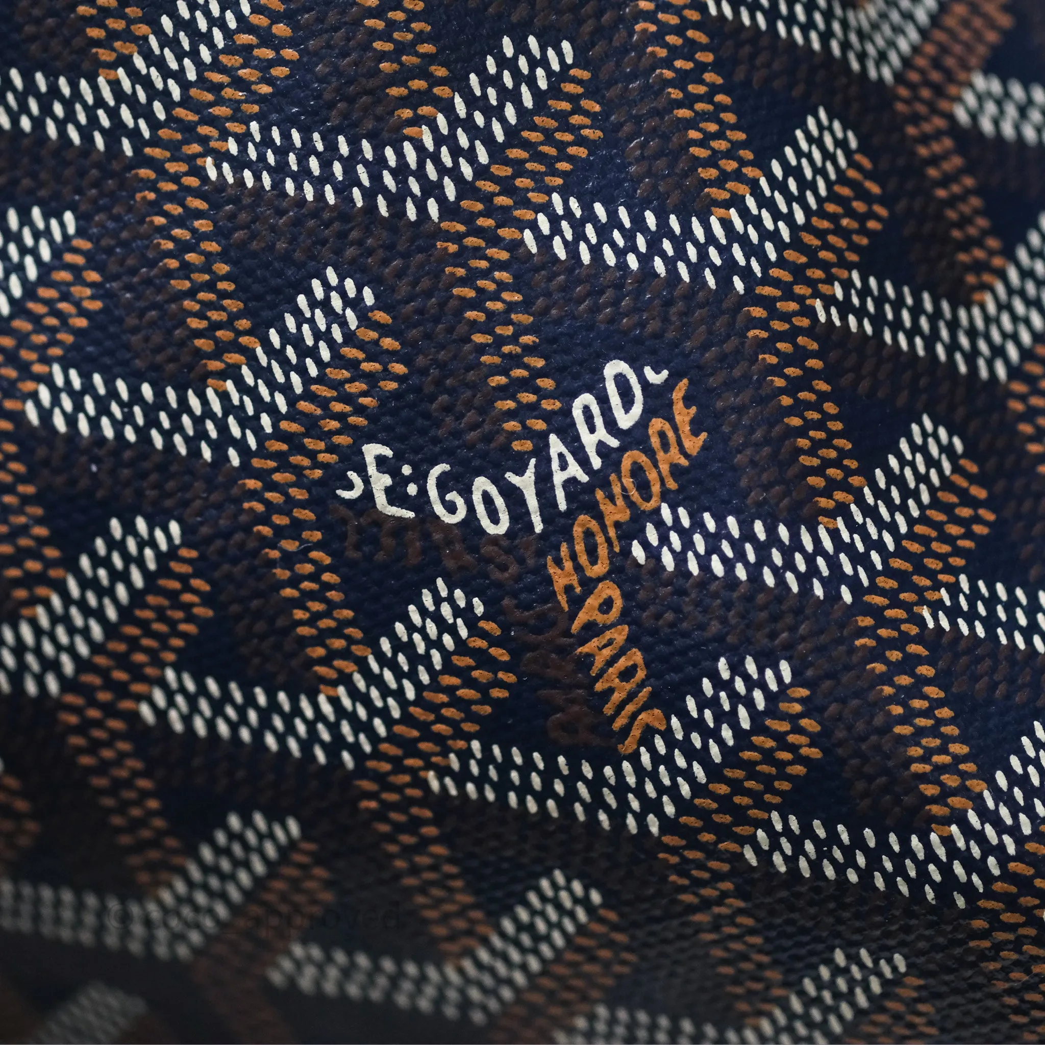 Goyard Anjou Mini Bag Goyardine Canvas Navy