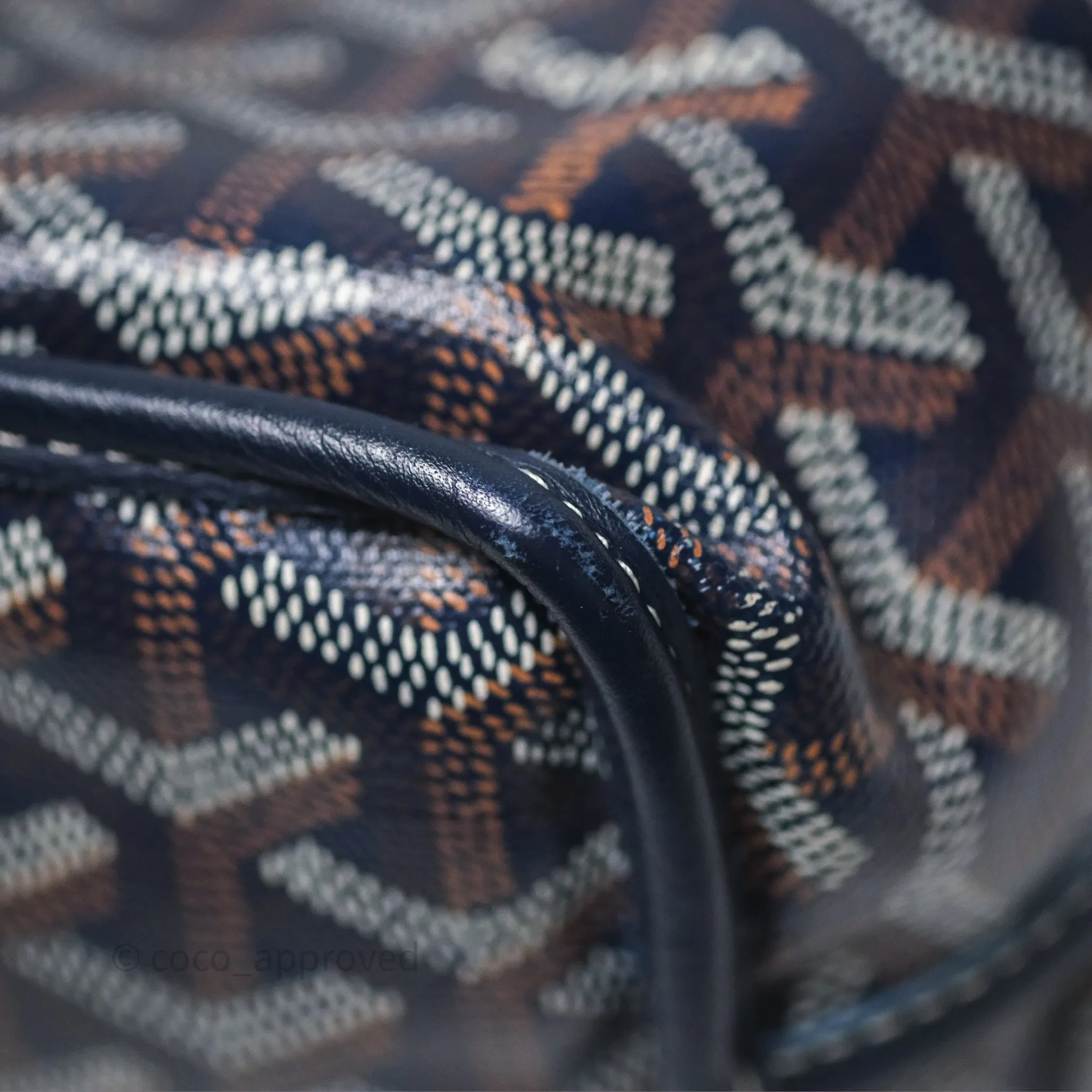 Goyard Anjou Mini Bag Goyardine Canvas Navy