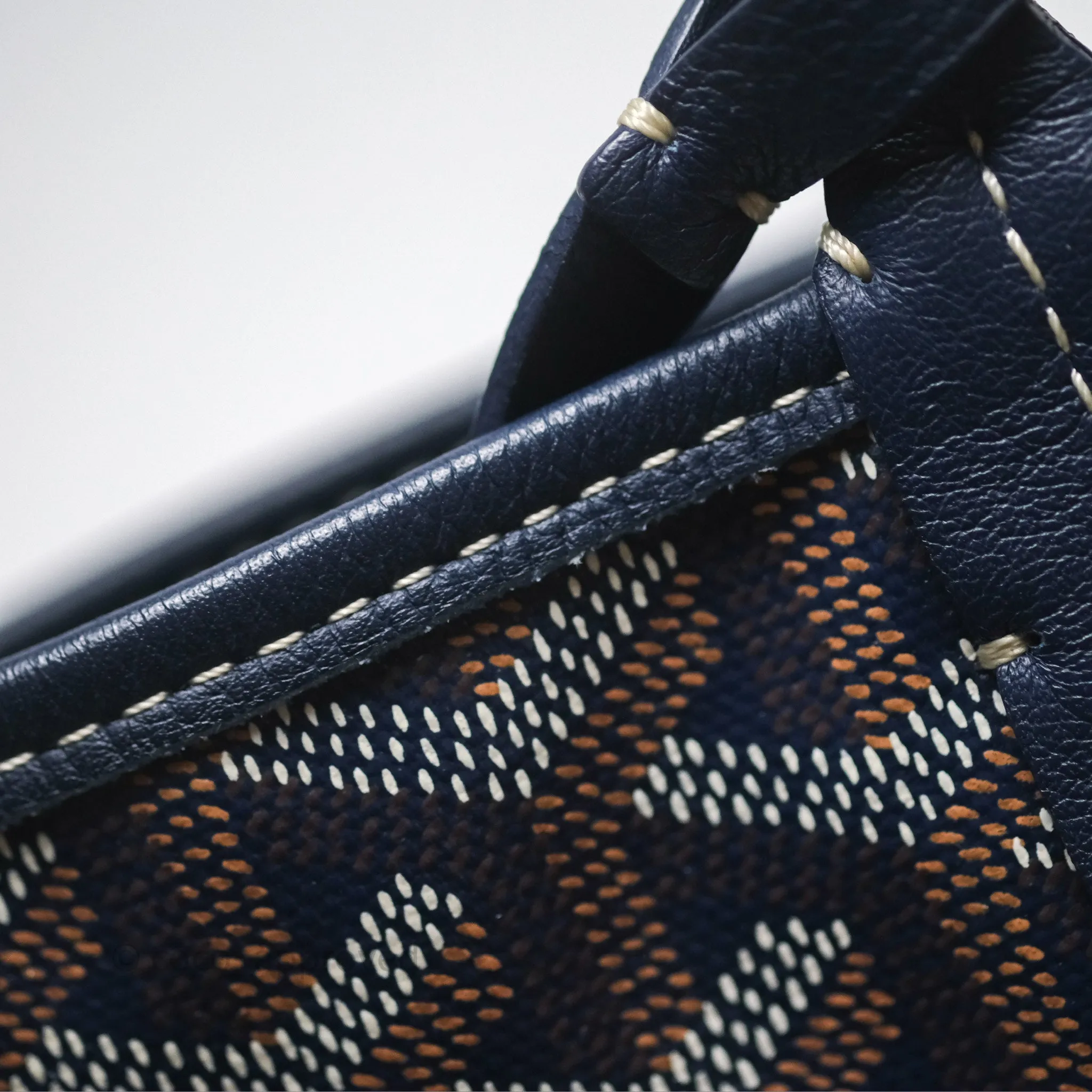 Goyard Anjou Mini Bag Goyardine Canvas Navy