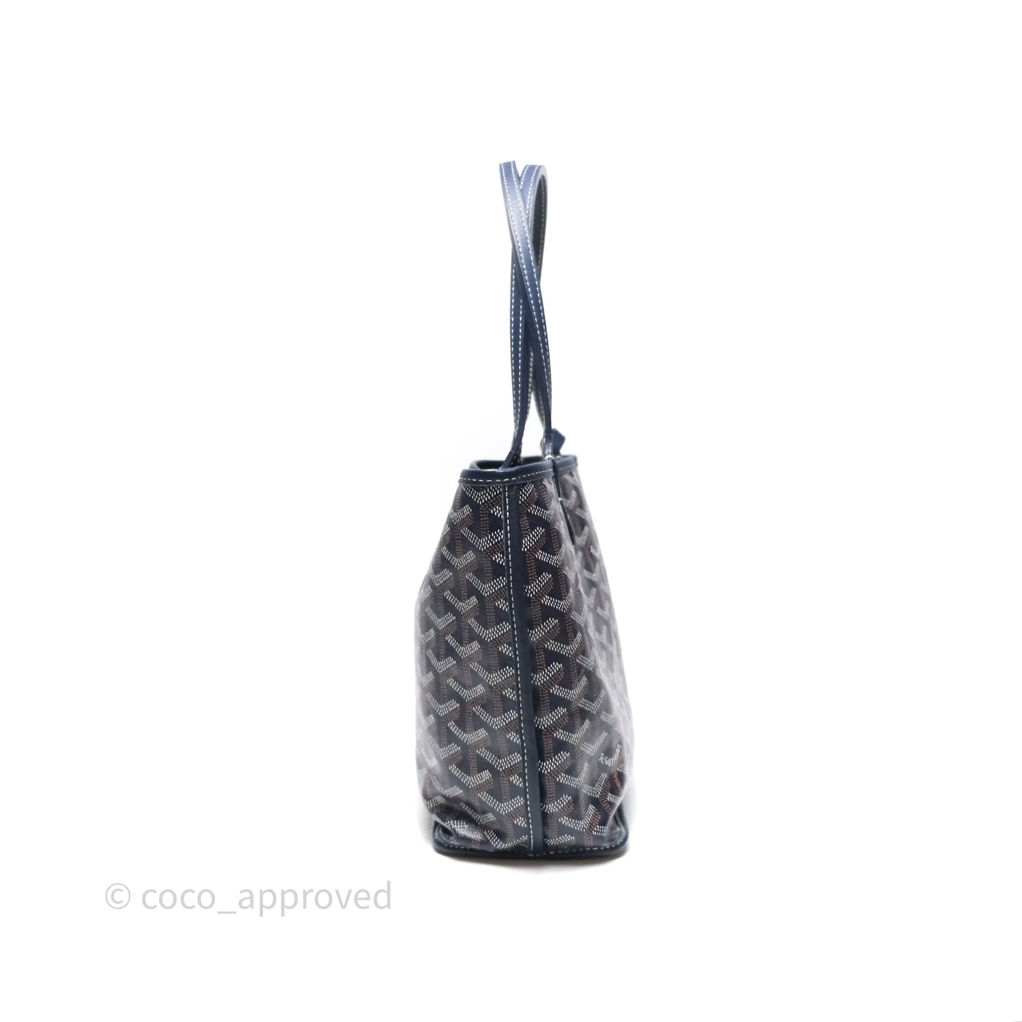 Goyard Anjou Mini Bag Goyardine Canvas Navy