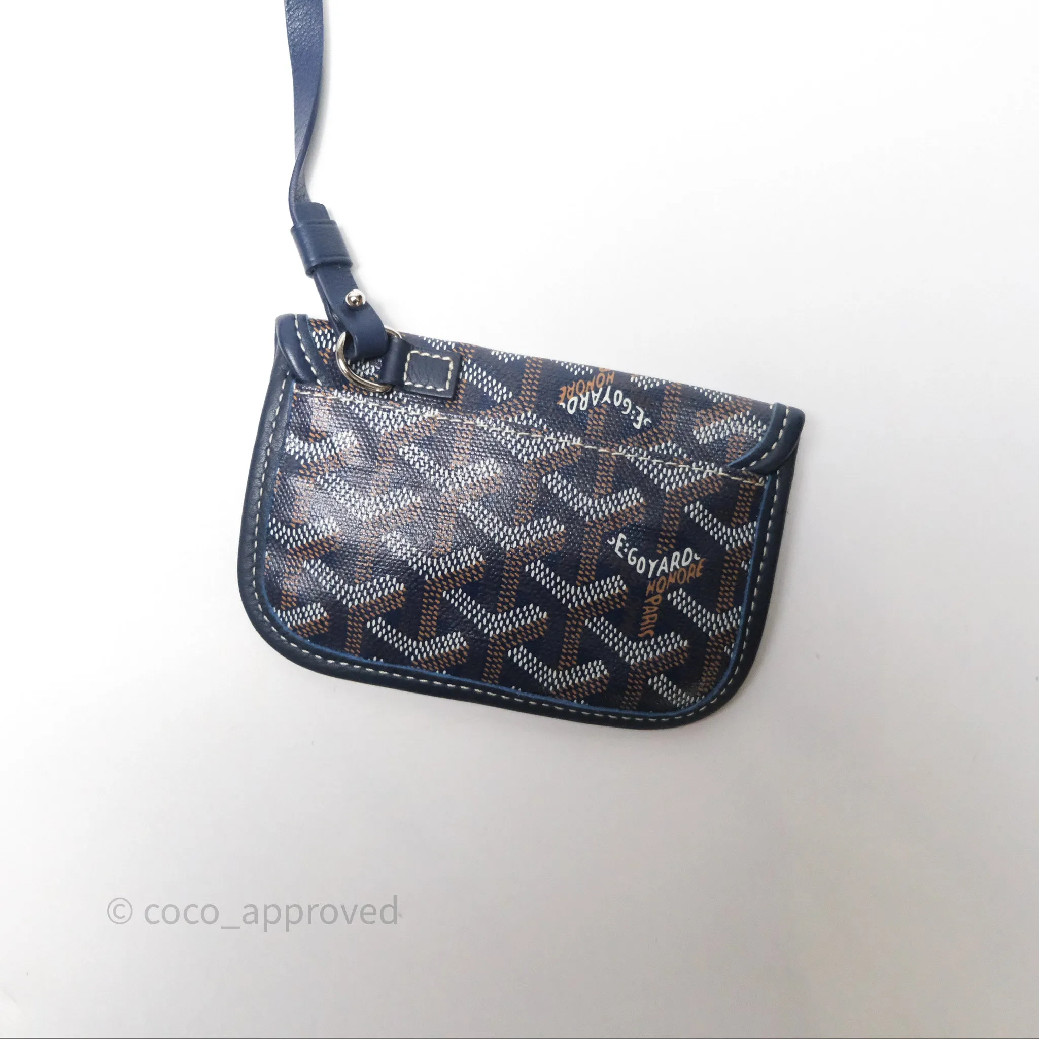 Goyard Anjou Mini Bag Goyardine Canvas Navy