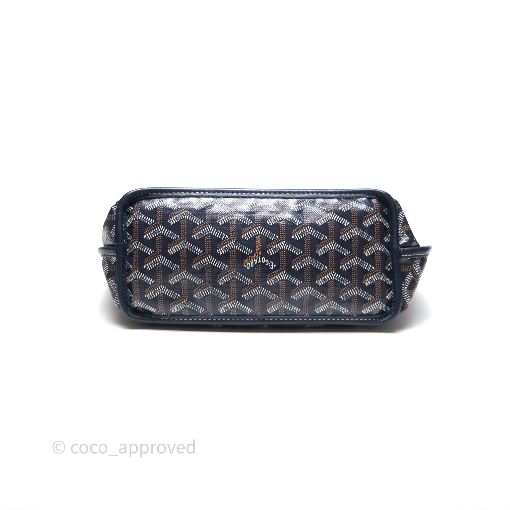 Goyard Anjou Mini Bag Goyardine Canvas Navy