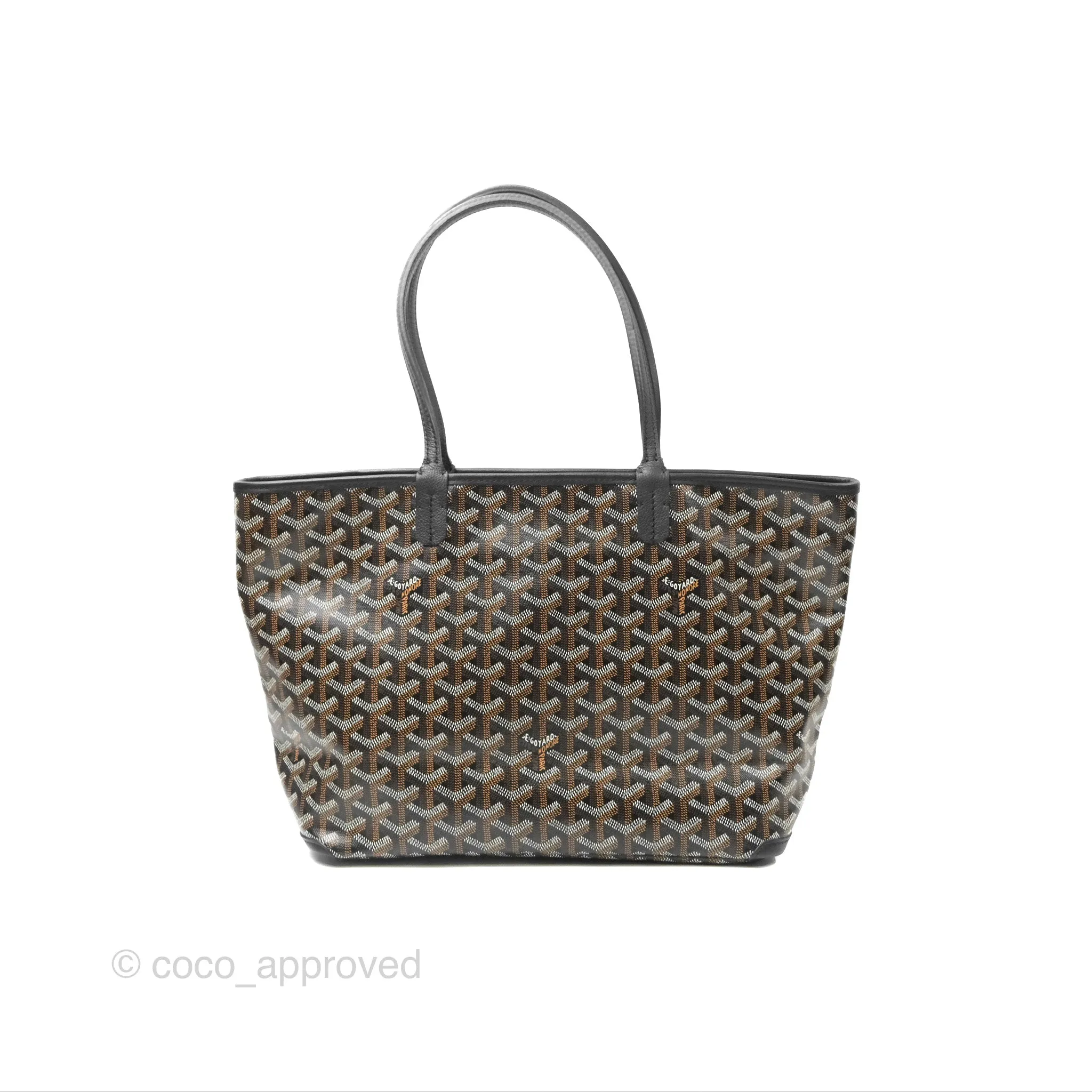 Goyard Artois Goyardine Canvas PM Black