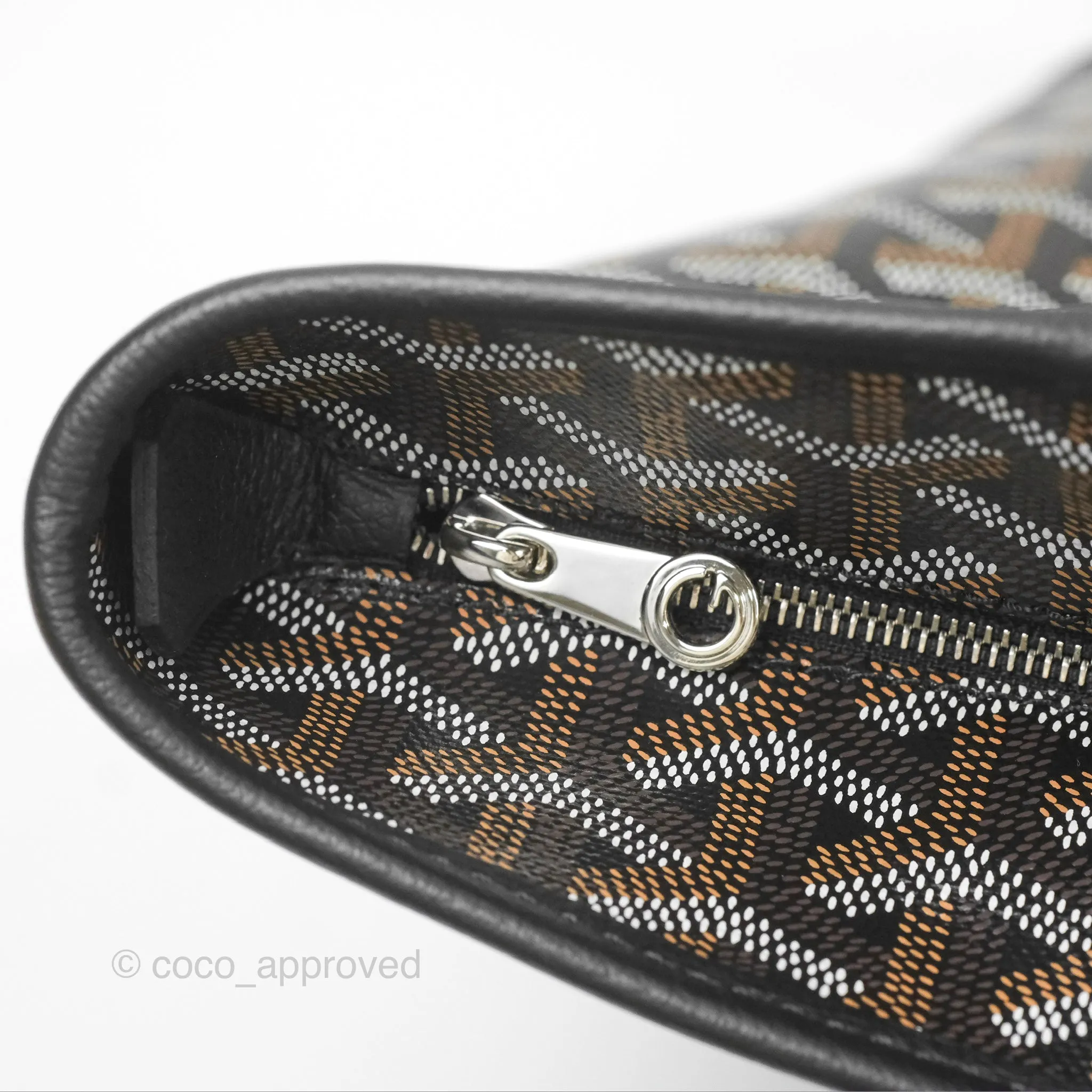Goyard Artois Goyardine Canvas PM Black