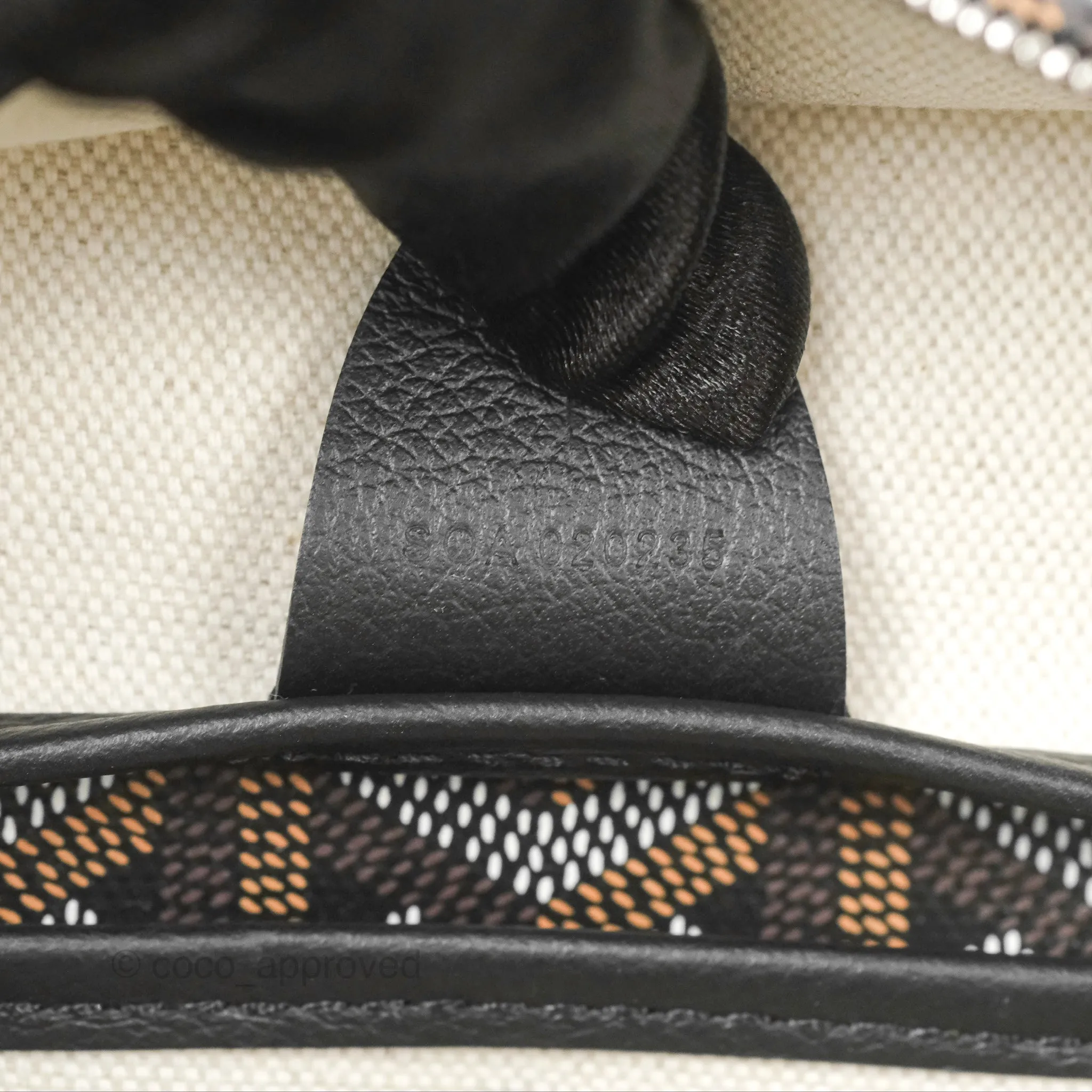 Goyard Artois Goyardine Canvas PM Black