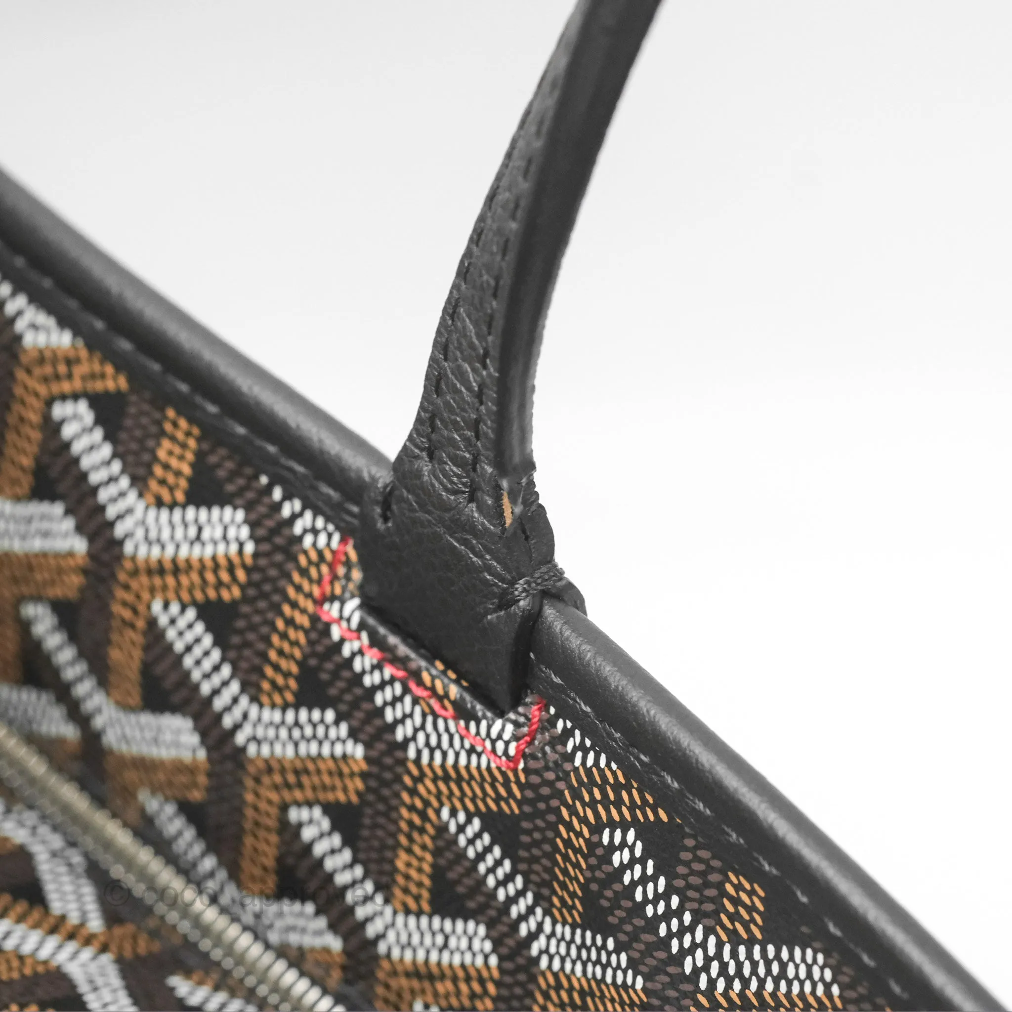 Goyard Artois Goyardine Canvas PM Black