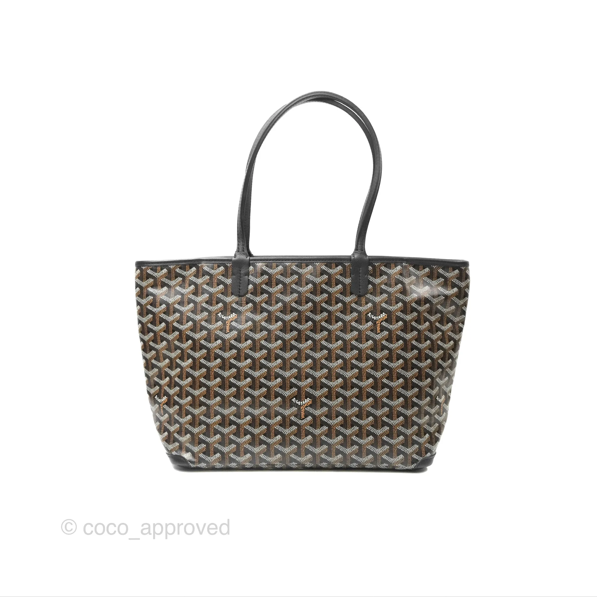 Goyard Artois Goyardine Canvas PM Black