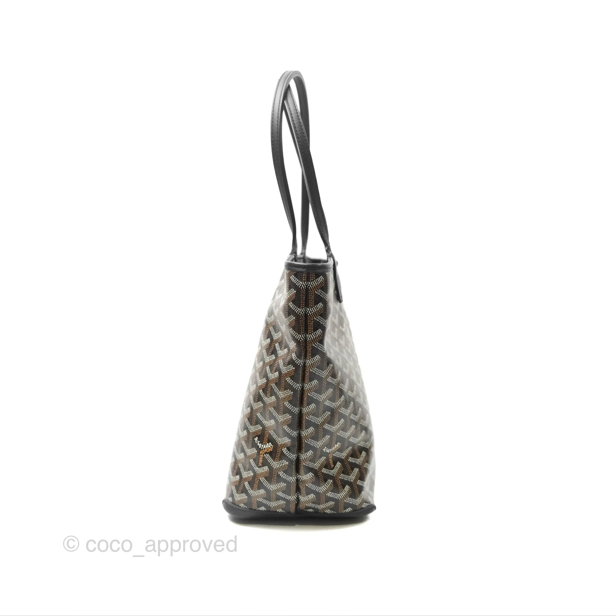 Goyard Artois Goyardine Canvas PM Black