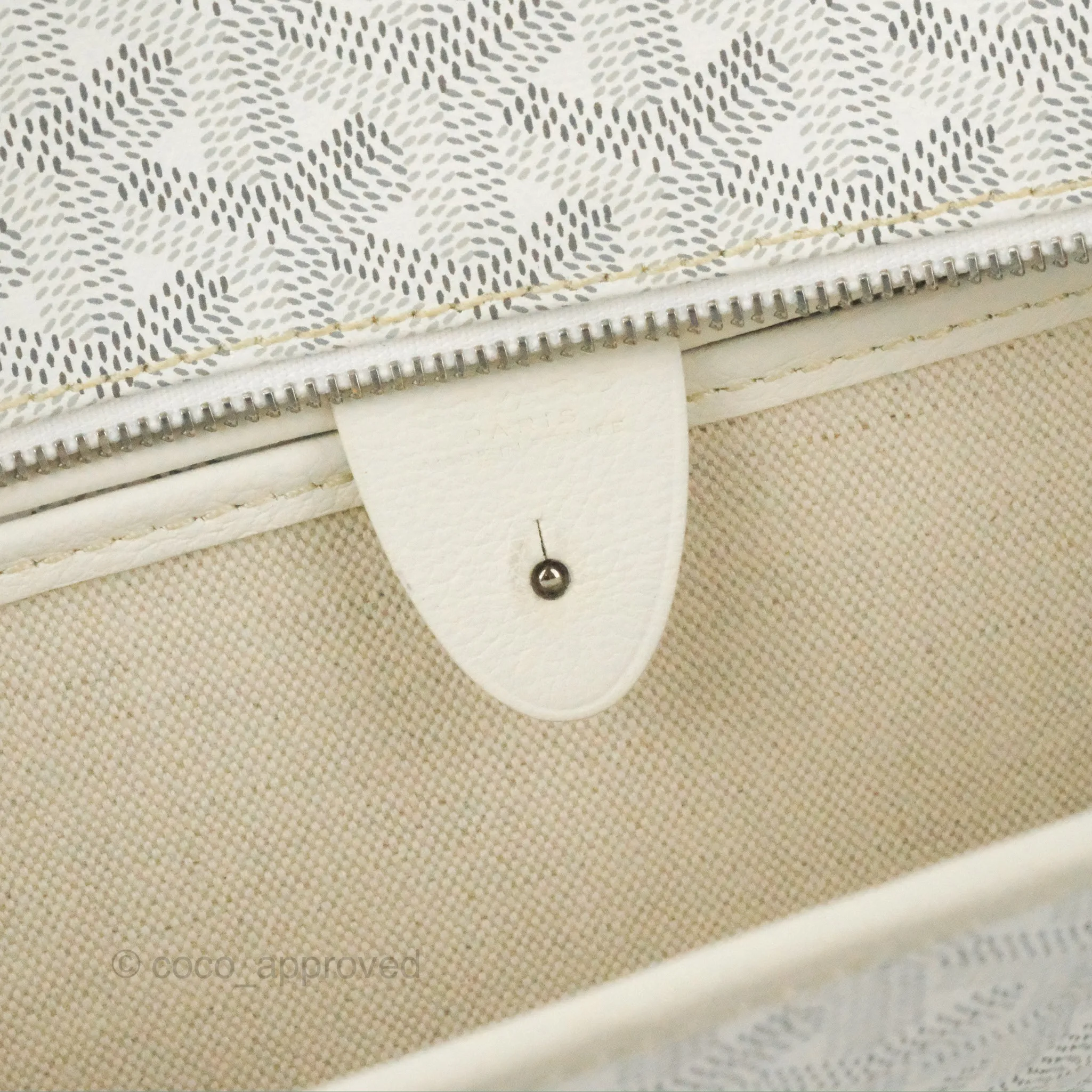 Goyard Artois Goyardine Canvas PM White
